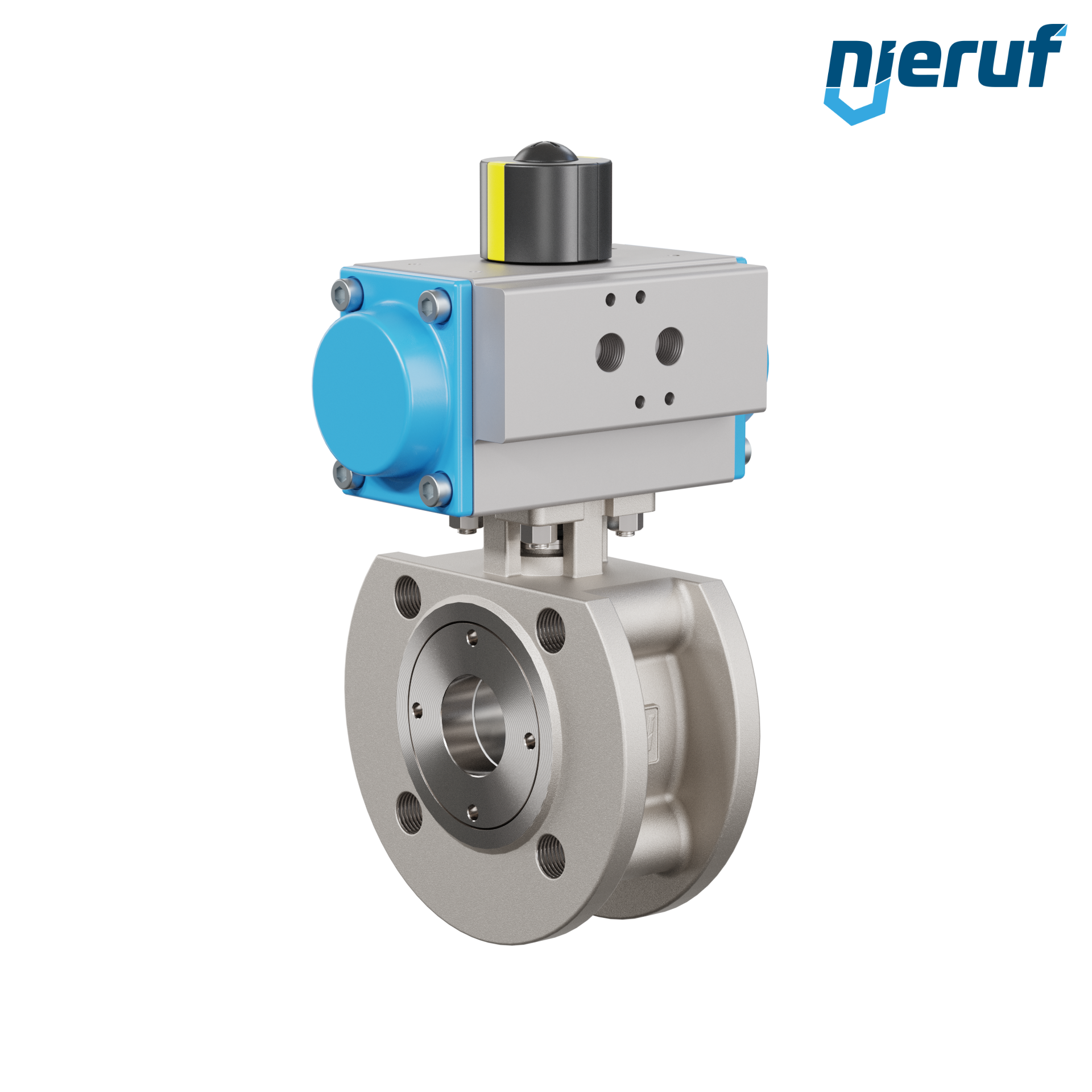 valvola a sfera flangiata dal design compatto DN32 PK07 azionamento rotativo pneumatico a doppio effetto