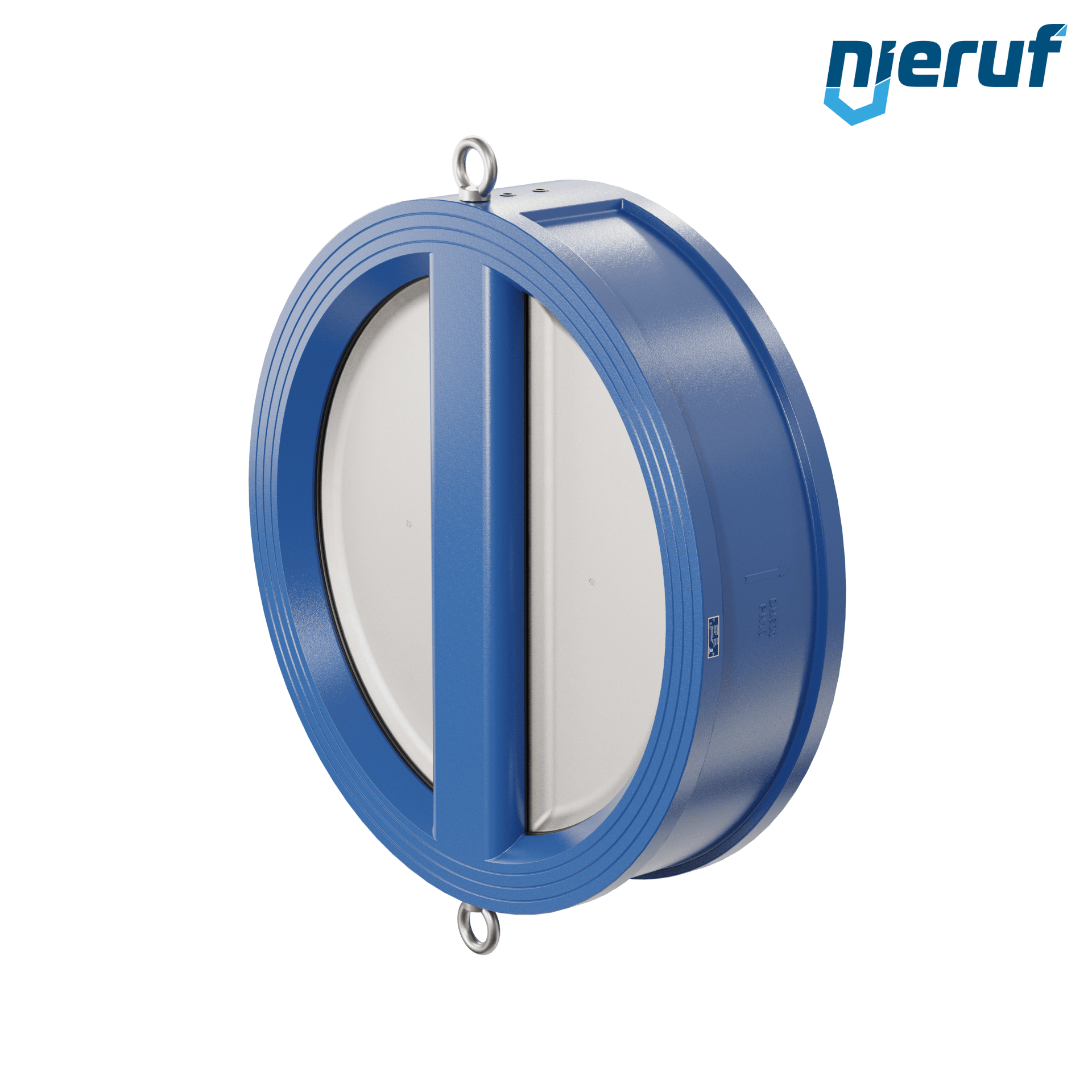 valvola di ritegno a doppio battente DN600 ANSI150 DR02 ANSI 150 GGG40 con rivestimento epossidico blu 180µm  EPDM