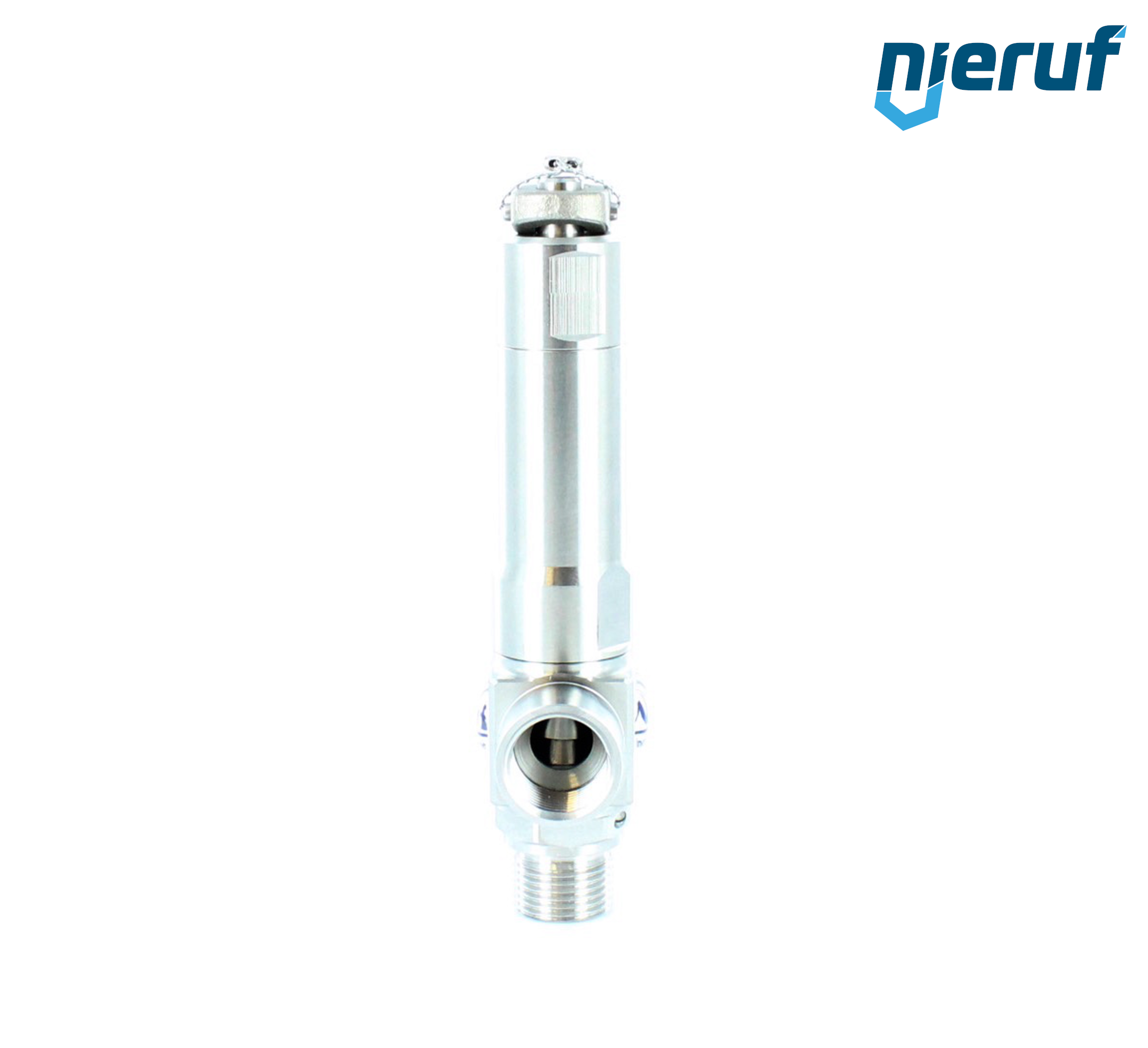 angle-type safety valve 3/8" m  x 3/8" fm SV11, stainless steel PTFE, with lever