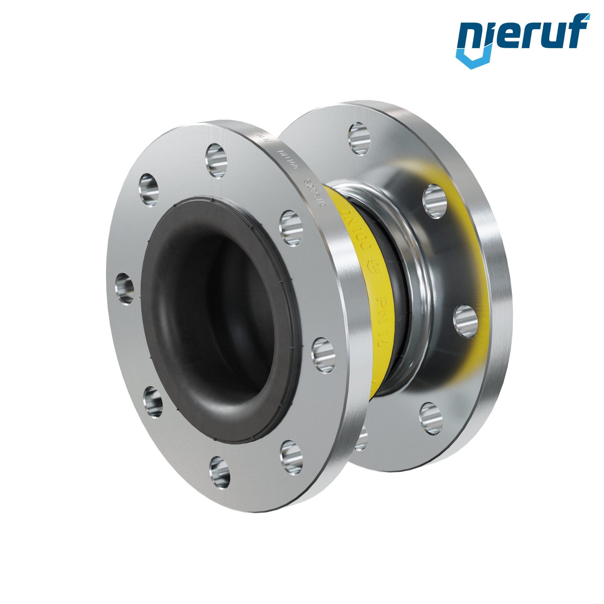 Compensatore DN100 tipo KP04 flange acciaio, manicotto NBR