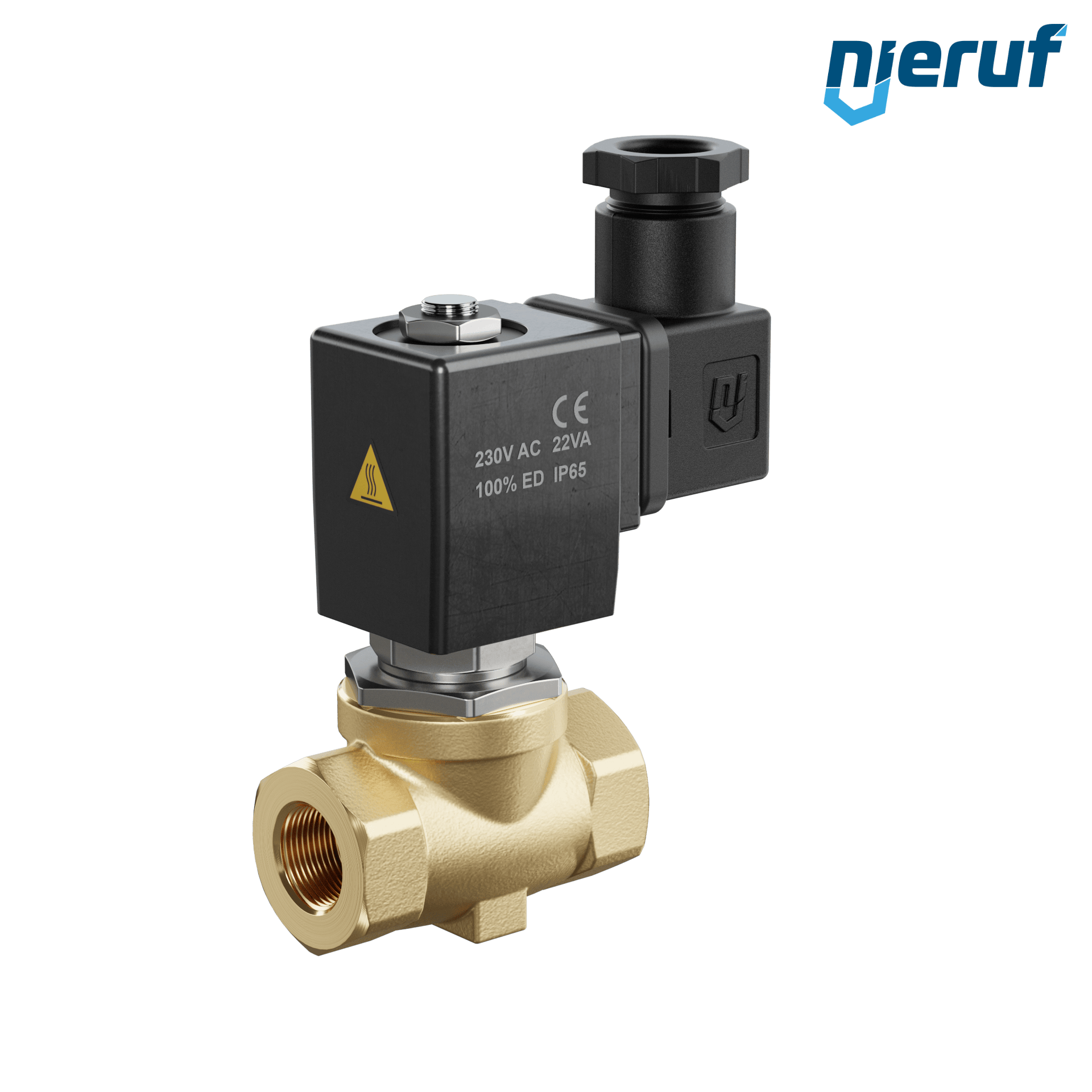 elettrovalvola a membrana G 3/8" pollici ottone MV04 NBR 230V 50Hz