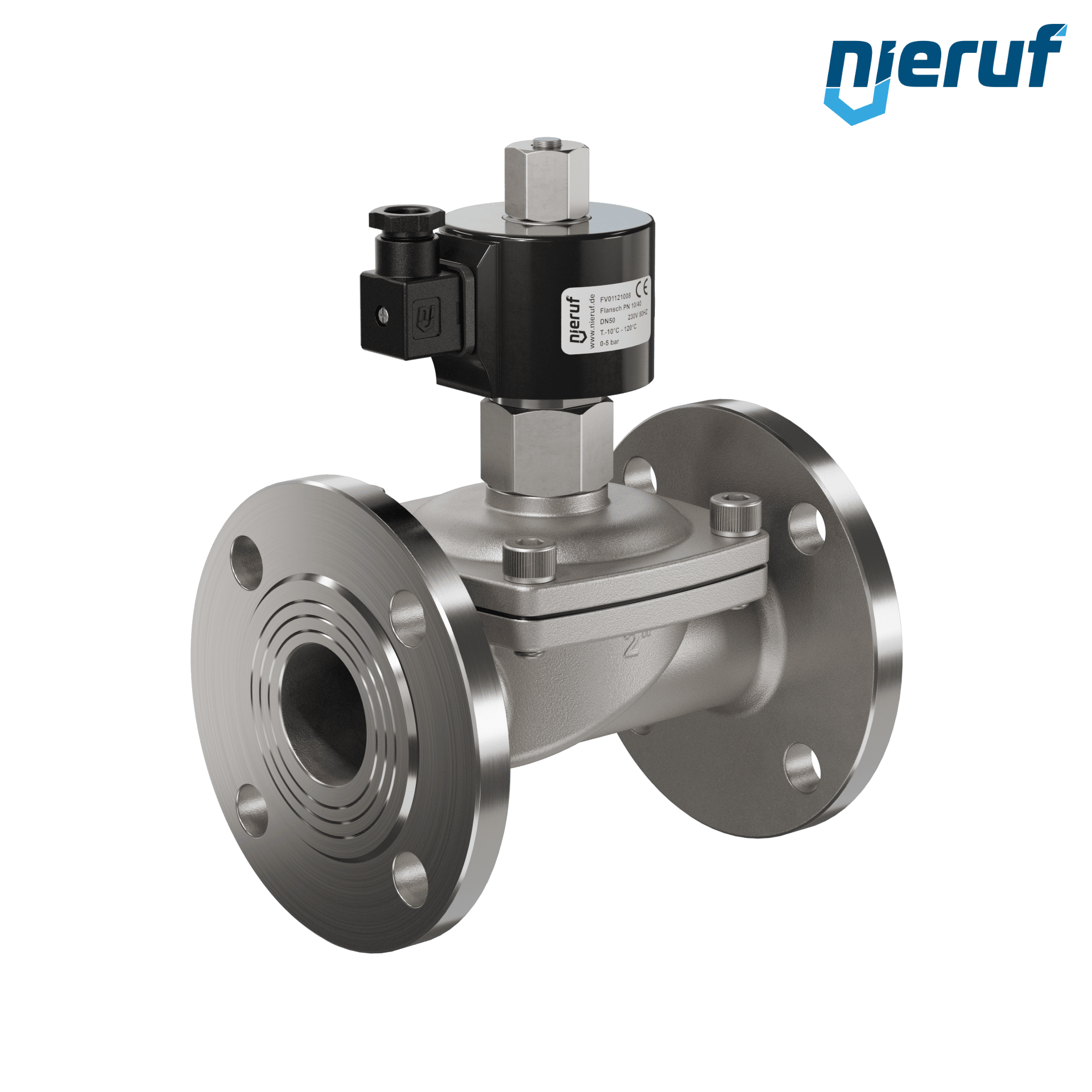 flangia elettrovalvola DN50 acciaio inossidabile FV01 FKM 230V 50Hz NO