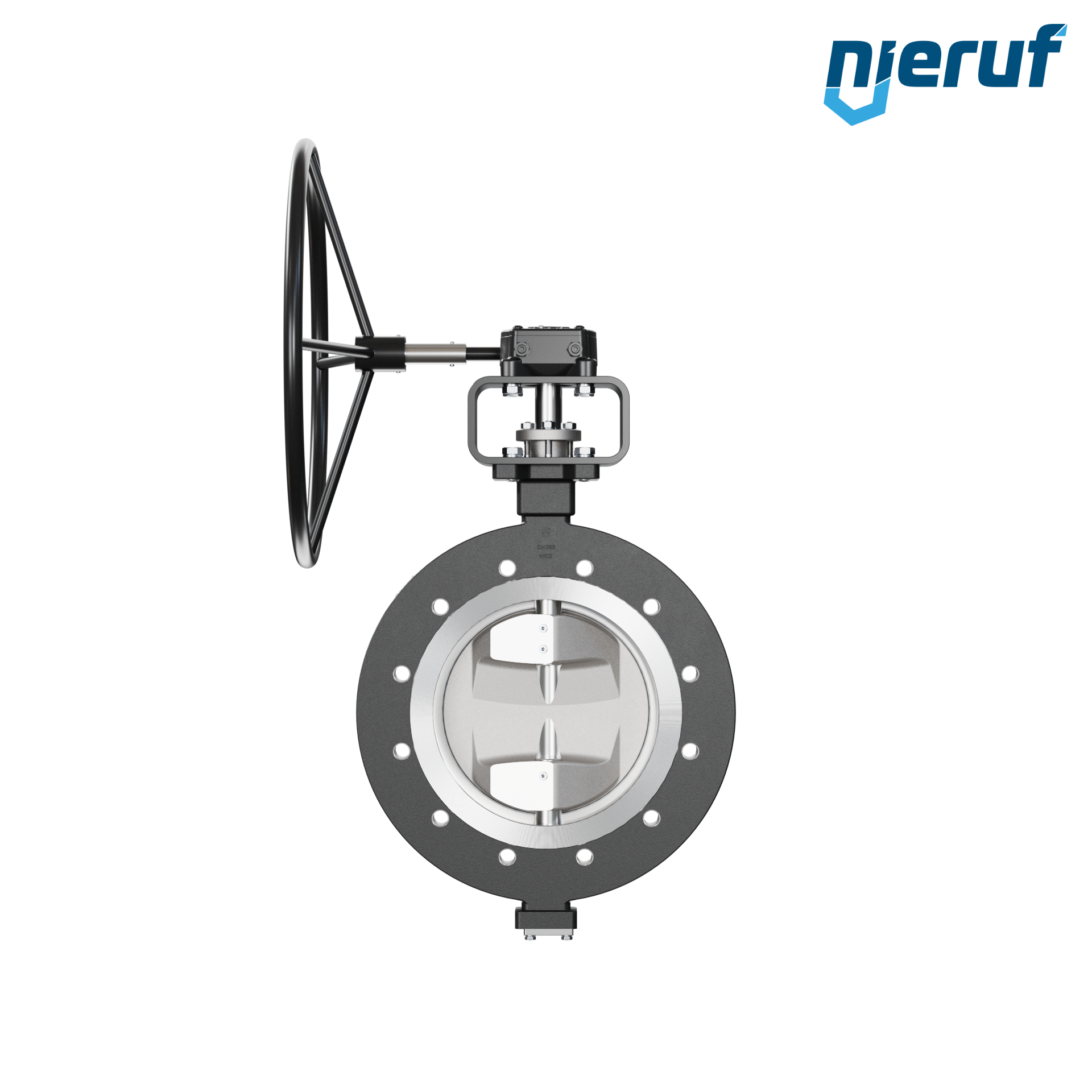 Double offset butterfly-valve AK12 DN 300 PN16 worm gear