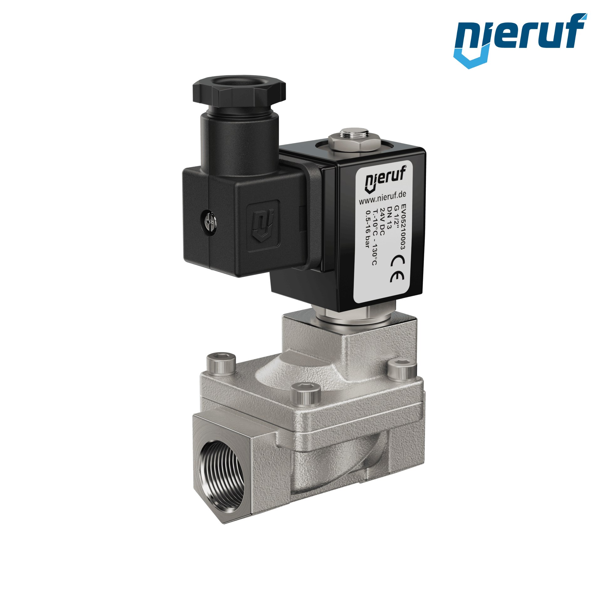 électrovanne G 1/2" pouce acier inoxydable EV05 EPDM 24V DC
