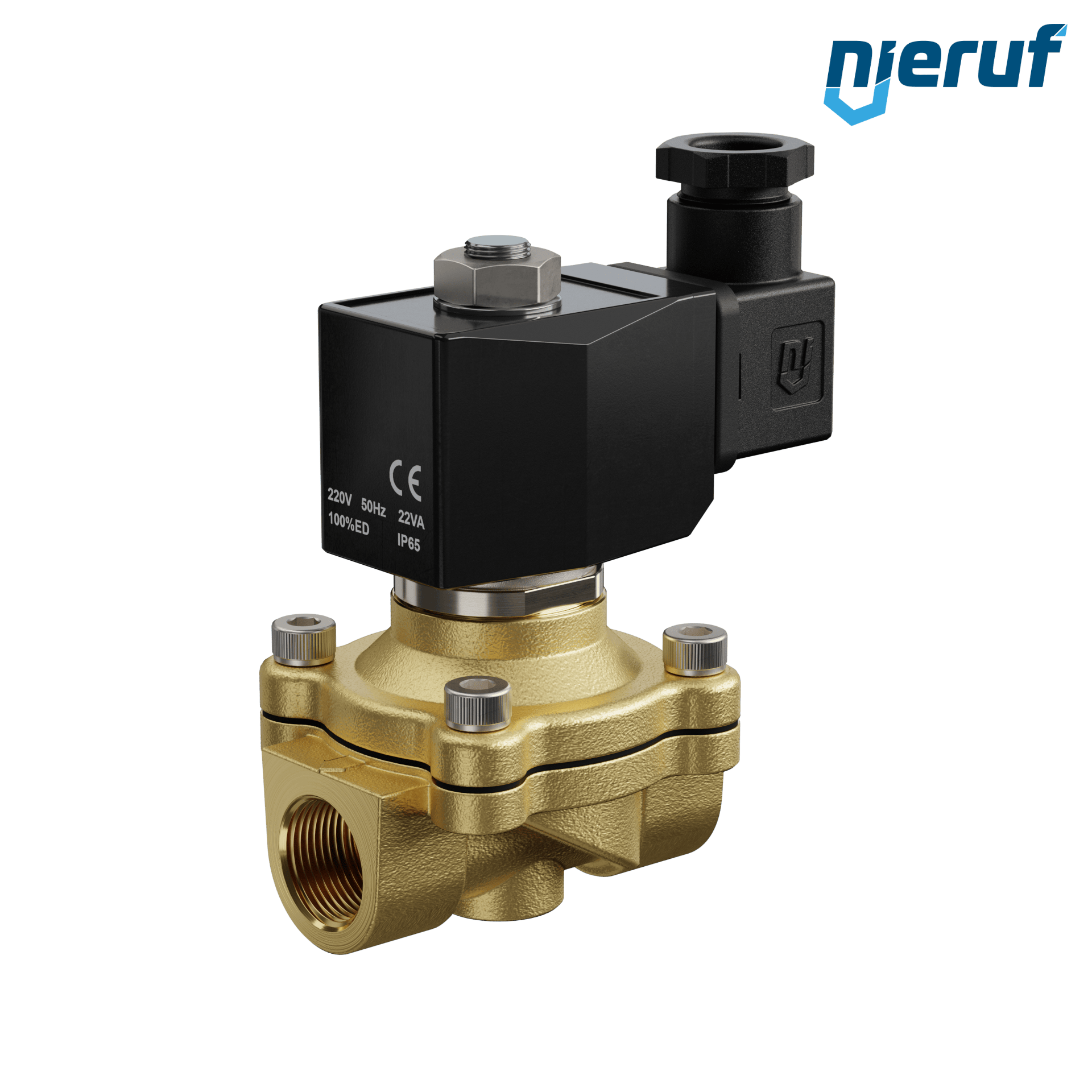 elettrovalvola per il vuoto G 1/2" pollici ottone MV06 EPDM 230V 50Hz