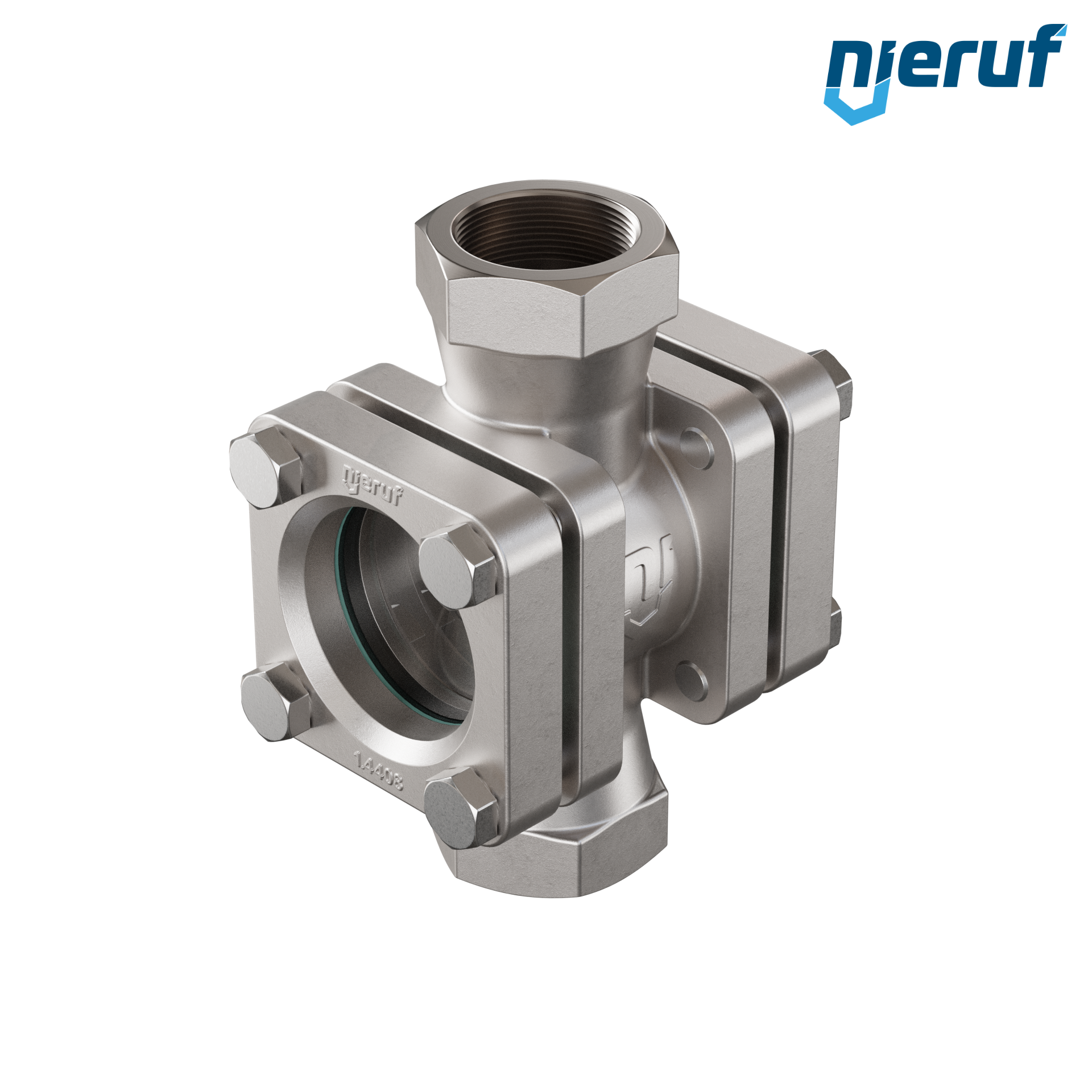 spia visiva / indicatore di flusso G 2" pollici acciaio inossidabile vetro borosilicato versione con disco