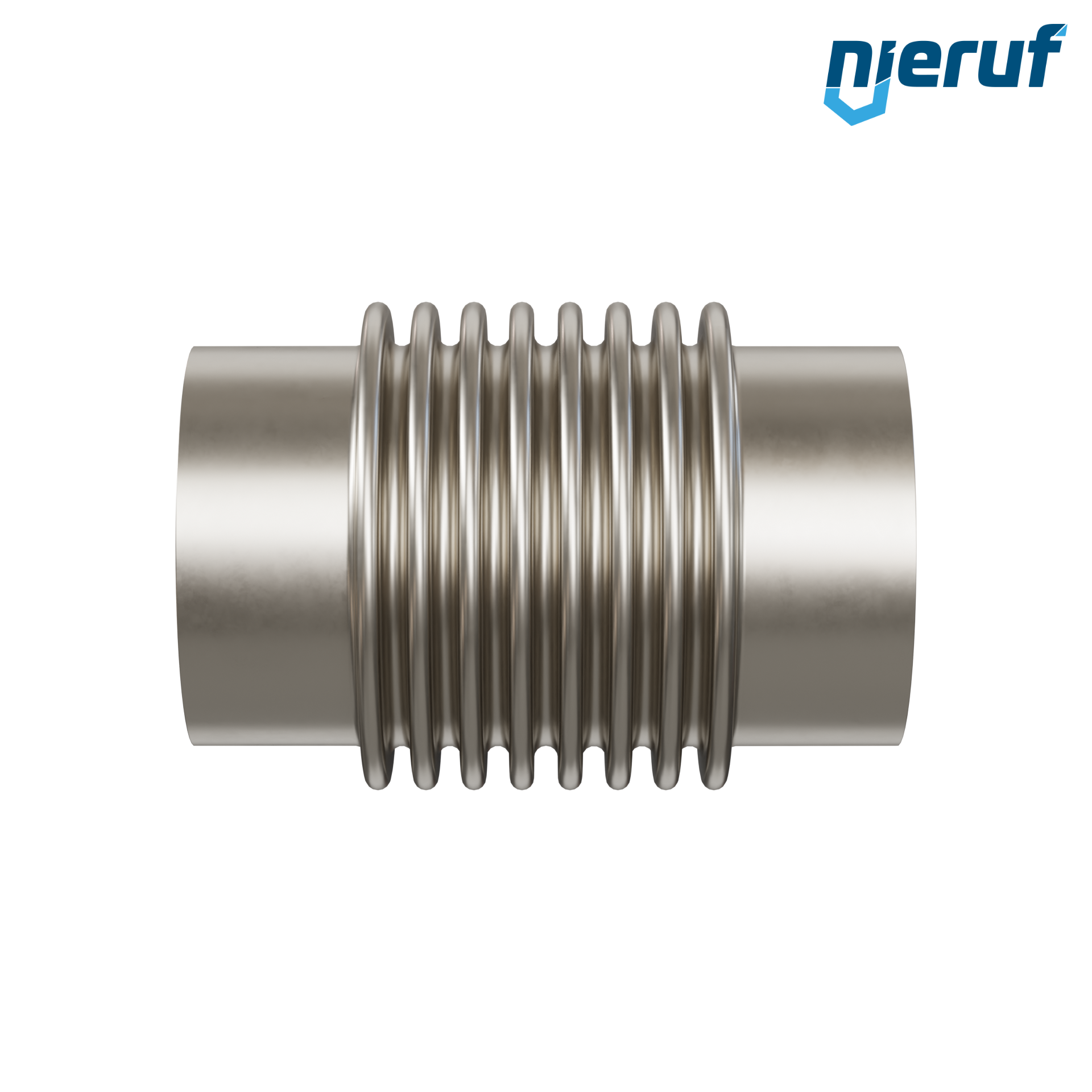 Giunto di dilatazione assiale DN125 - 139,7mm versione KP05 estremità a saldare in acciaio inox e manicotto in acciaio inox