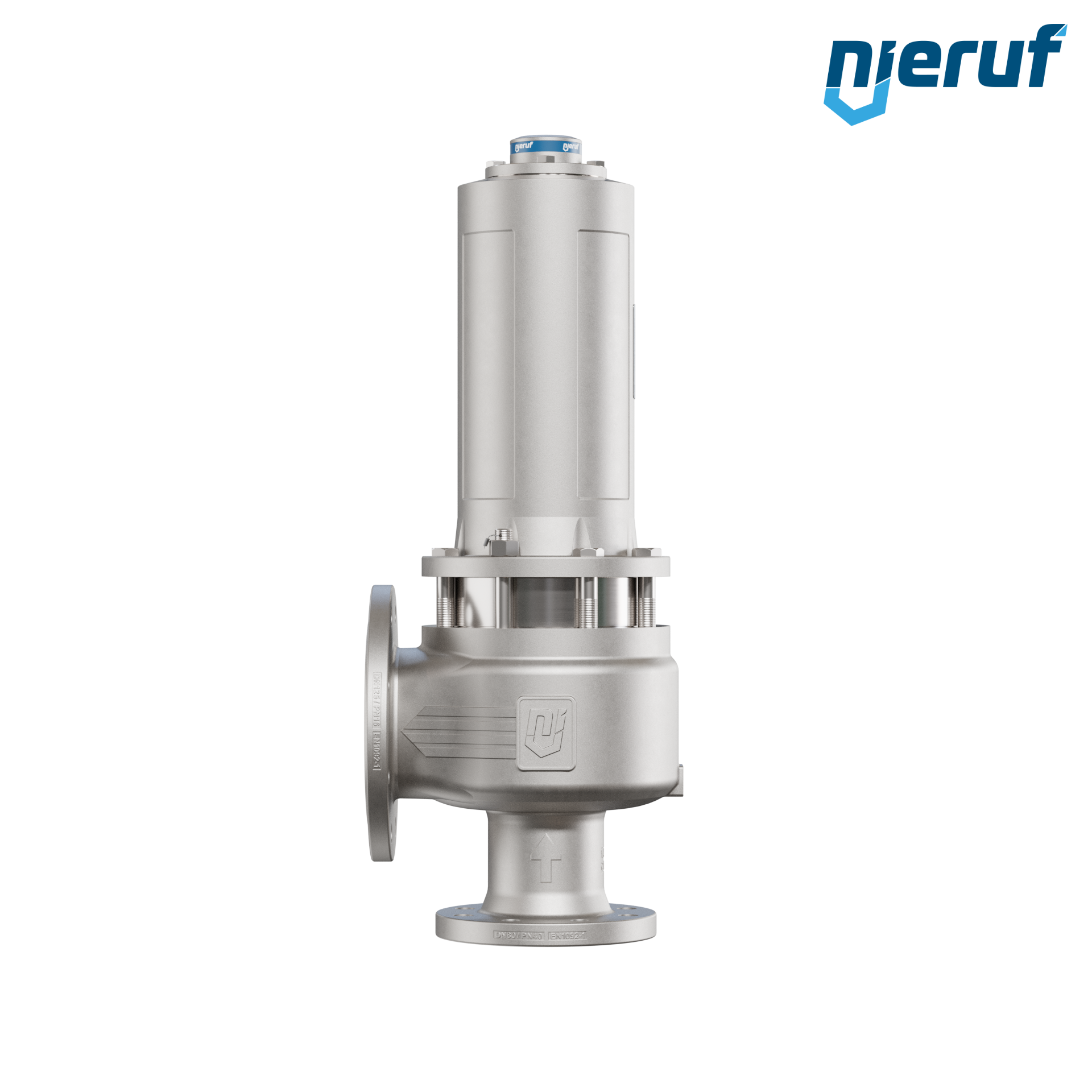 valvola di sicurezza con cappello a tenuta di gas & manicotto di tenuta DN80/DN125 SF04, PTFE, senza dispositivo di sollevamento