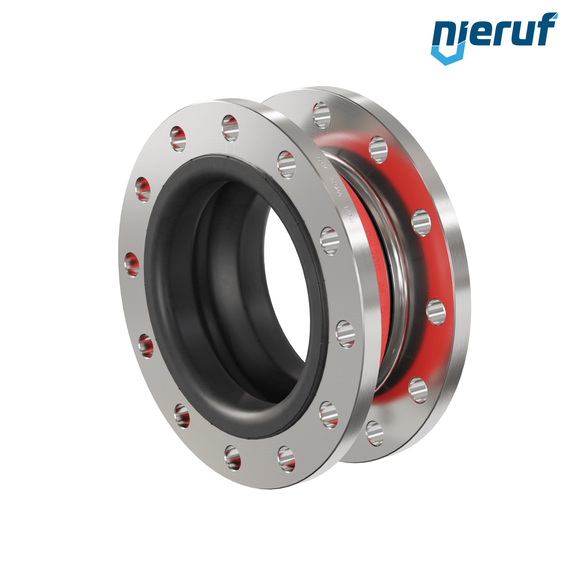 Compensatore DN200 PN16 tipo KP04 flange acciaio inox, manicotto EPDM