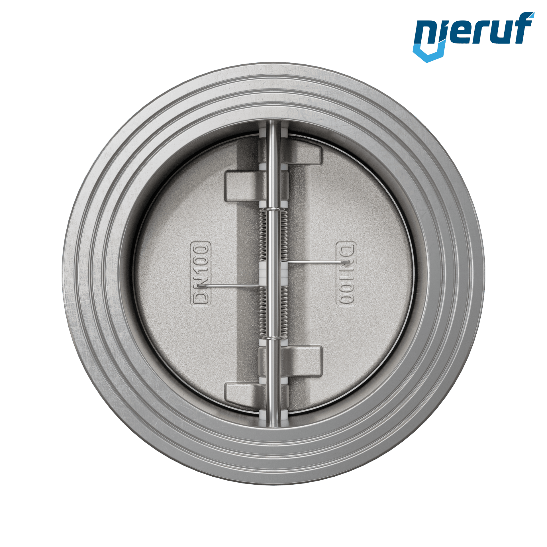 valvola di ritegno a doppio battente DN100 DR03 acciaio inossidabile 1.4408 FKM (Viton)