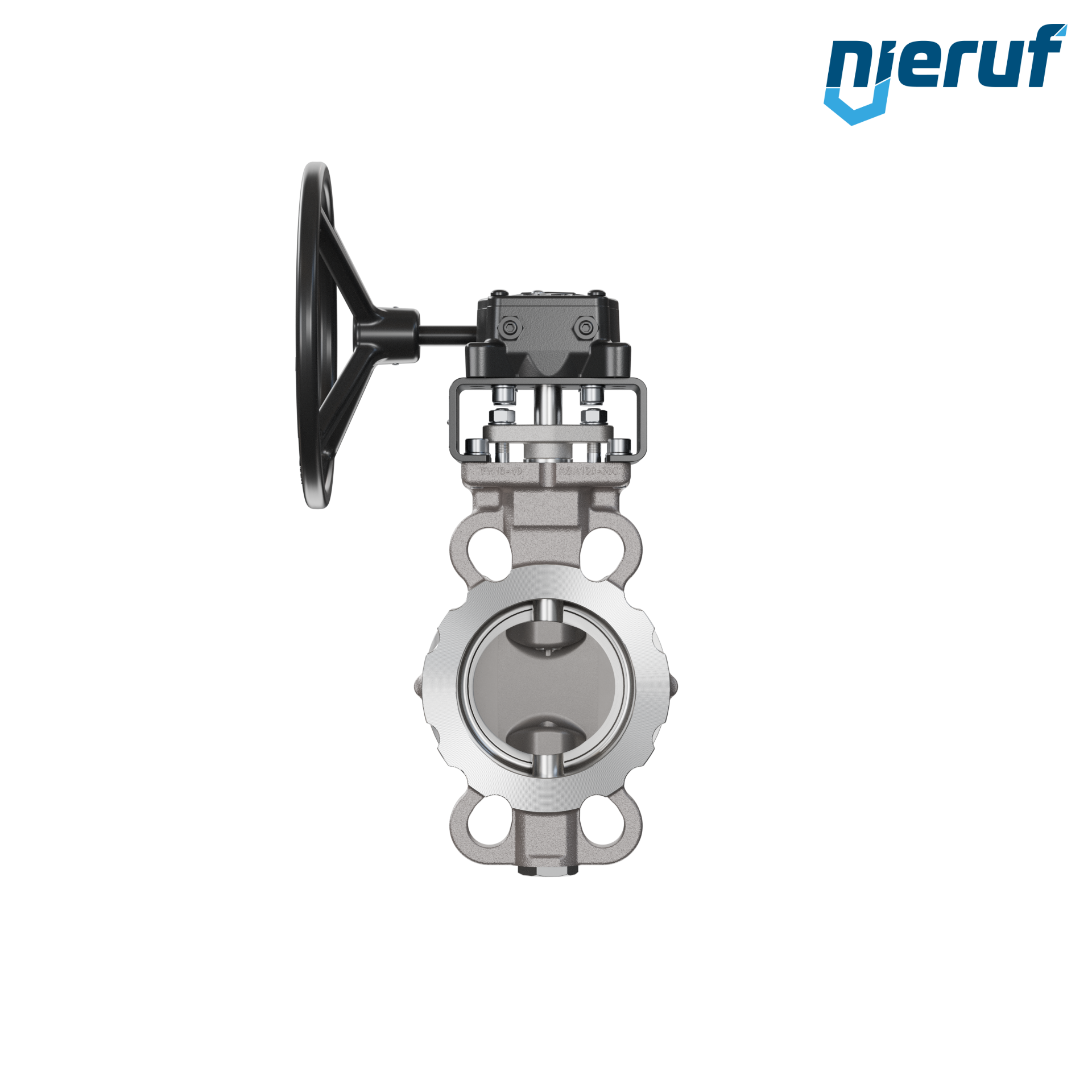 valvola a farfalla triplo eccentrico acciaio inox AK13 DN 80 PN10-40 ANSI150-300 volantino
