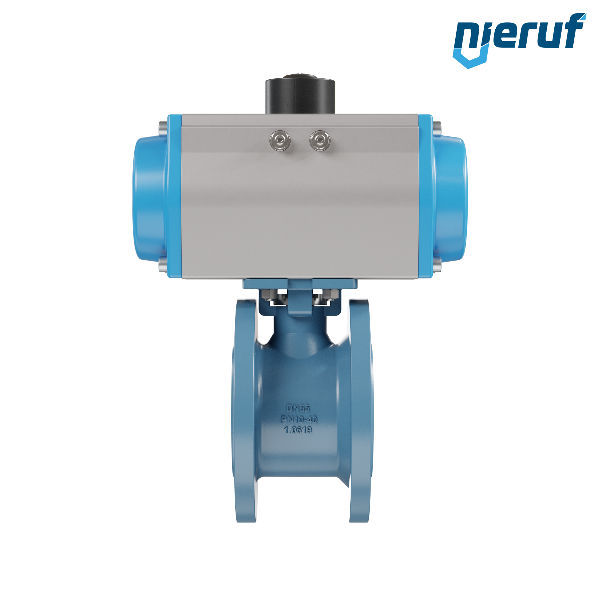 valvola a sfera flangiata dal design compatto DN65 PK06 azionamento rotativo pneumatico a semplice effetto apertura a molla