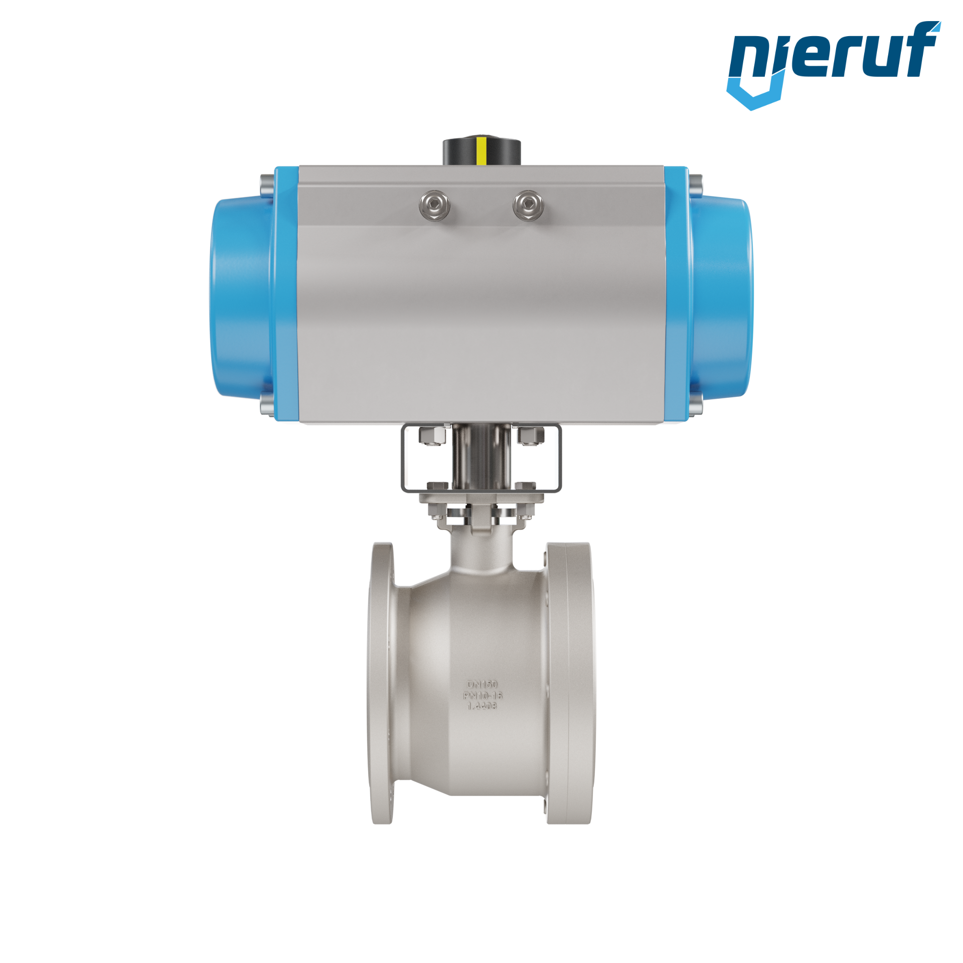 valvola a sfera flangiata dal design compatto DN150 PK07 azionamento rotativo pneumatico a semplice effetto
