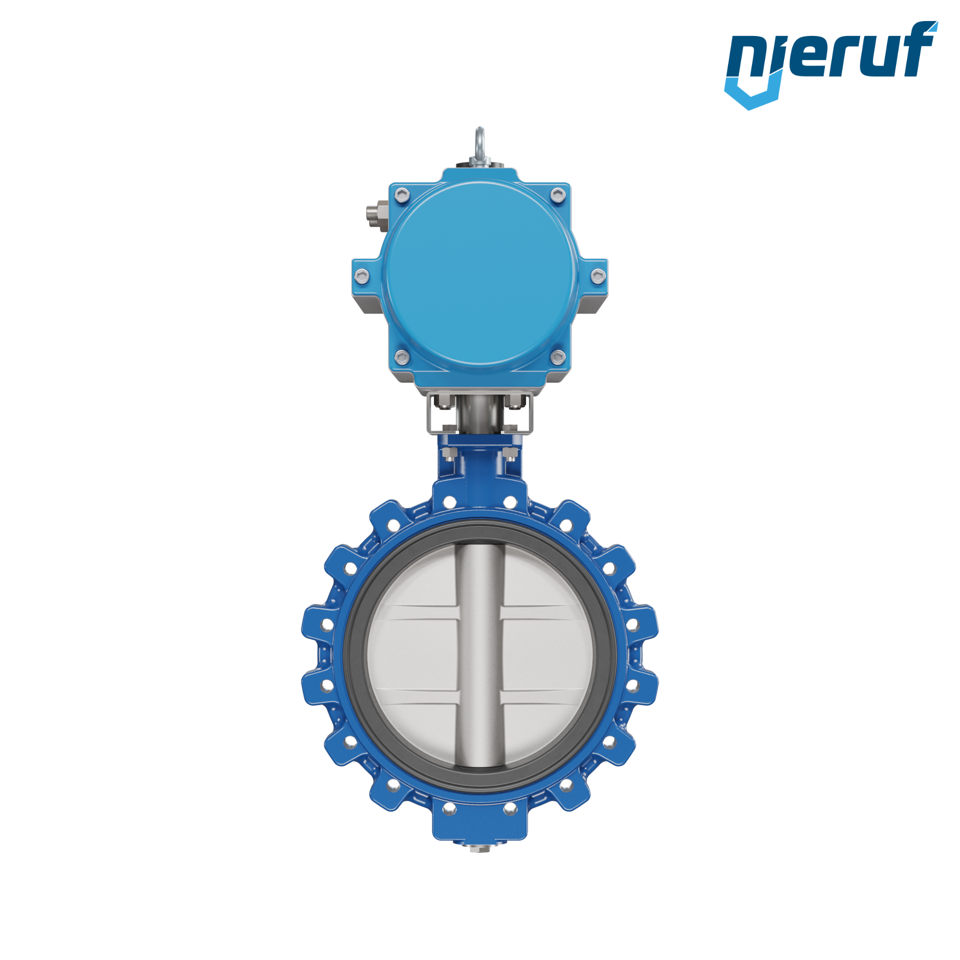 Butterfly valve DN 400 AK02 FPM pneumatic actuator single acting normally closed