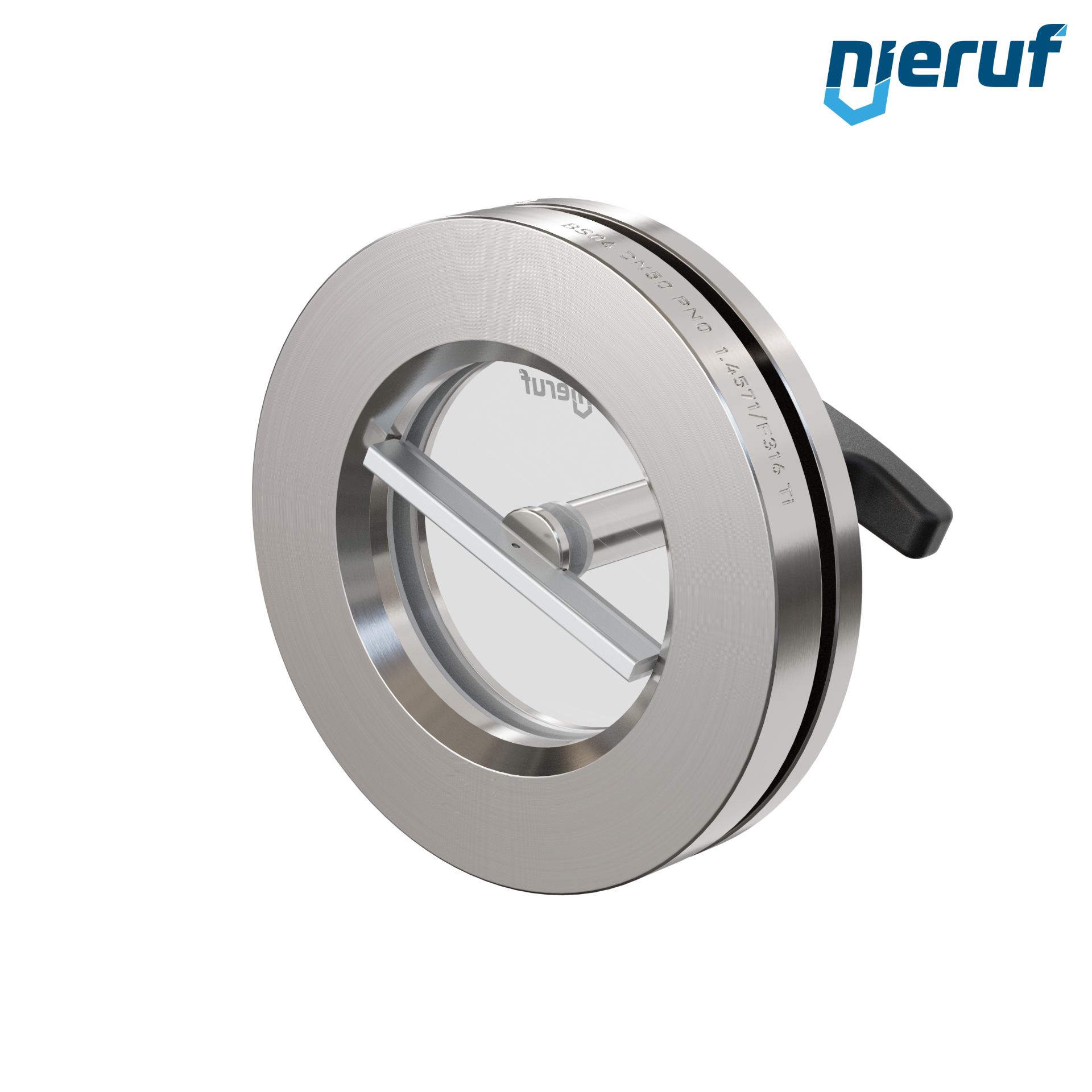 oblò di osservazione per serbatoi con tergicristallo in PTFE DN50 BS04 acciaio inossidabile 1.4571 PTFE vetro borosilicato 0,0 bar