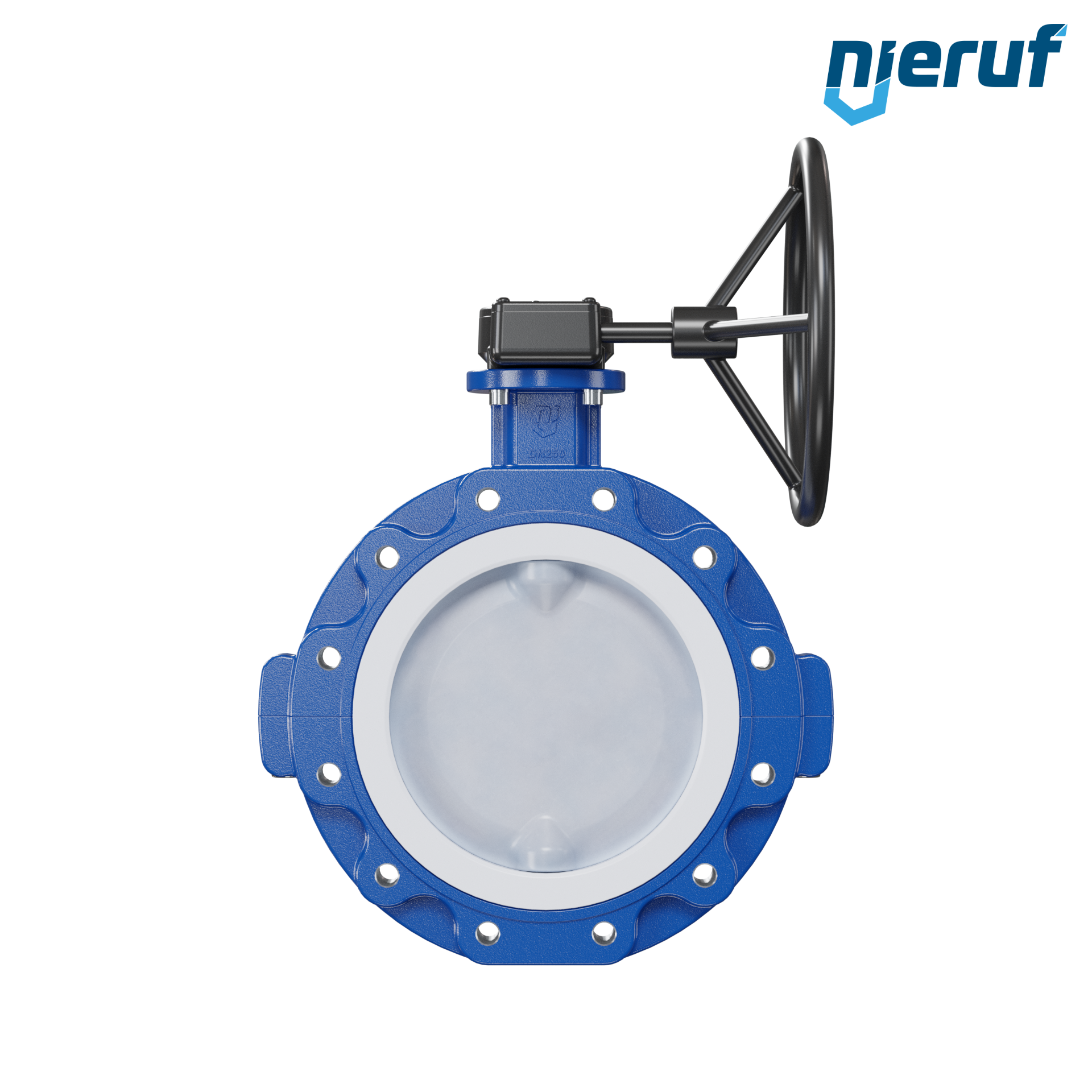 valvola a farfalla PFA PTFE AK10 DN250 PN10 volantino manuale inserto in FKM