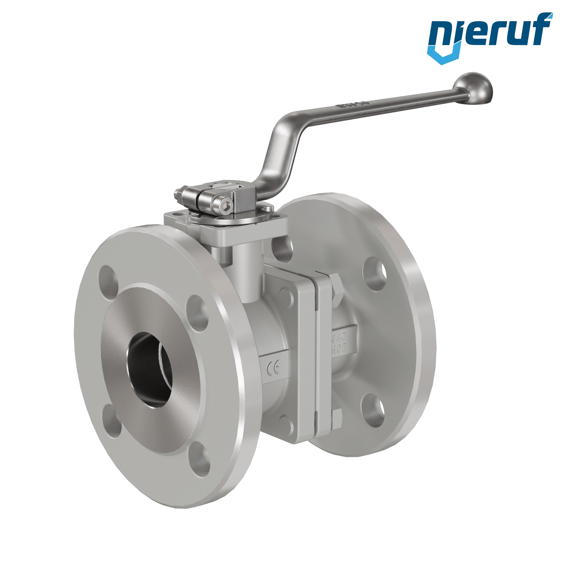 valvola a sfera flangiata per alte temperature FK12 DN40 Antimonio-Carbone guarnizione