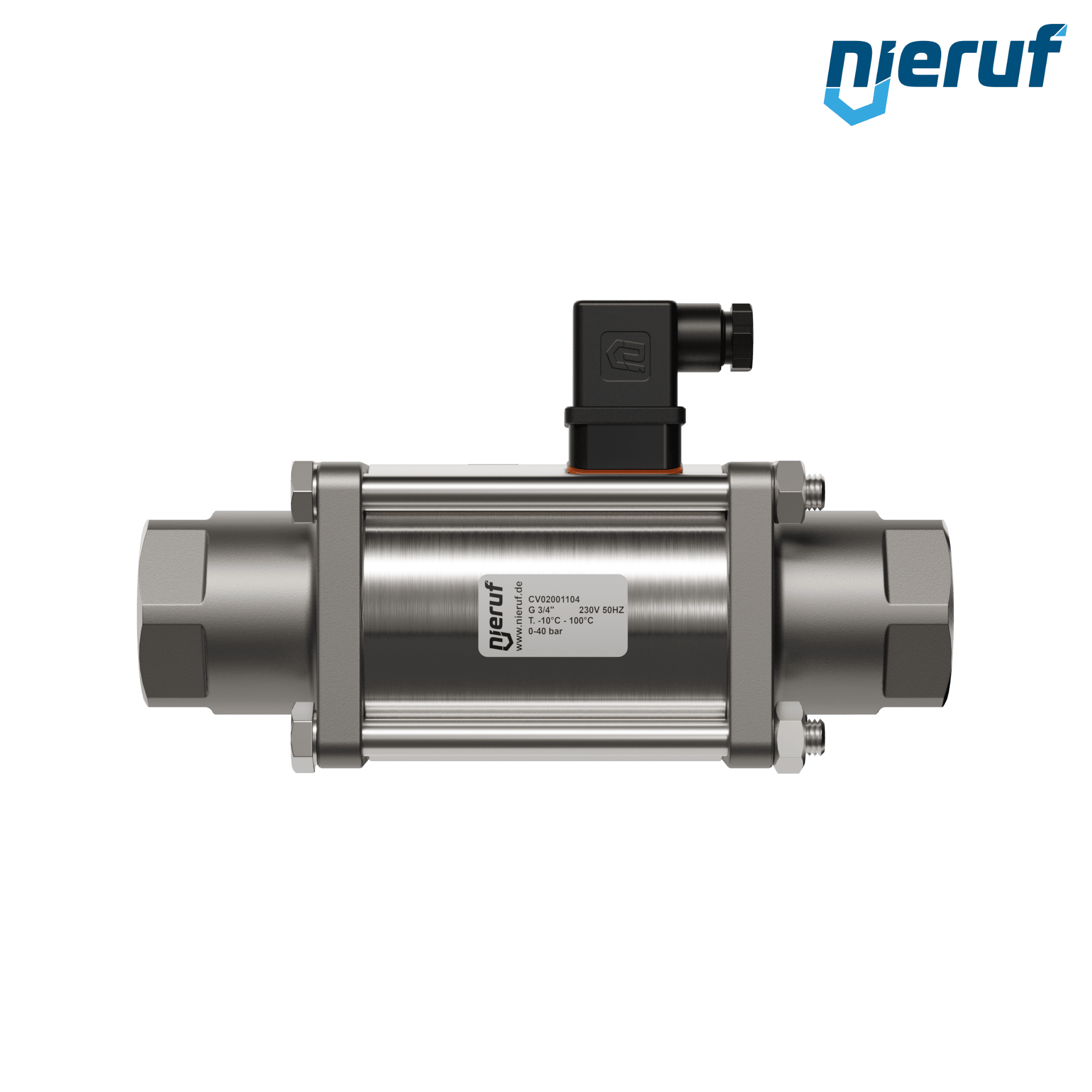 valvola coassiale 3/4" pollici filettatura interna - DN20 acciaio inossidabile 230V AC NO - per applicazione con acqua