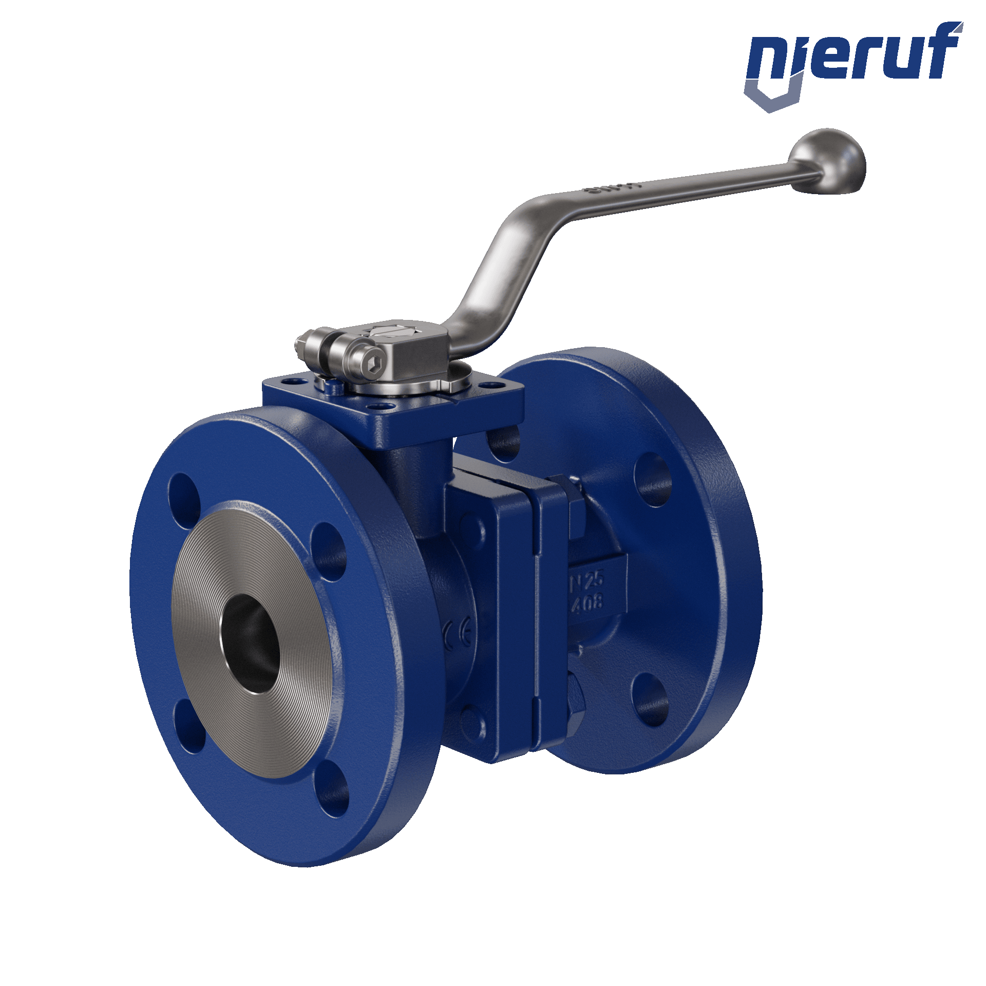 valvola a sfera flangiata per alte temperature FK12 DN25 PN40 in acciaio fuso 1.0619 fino a +25