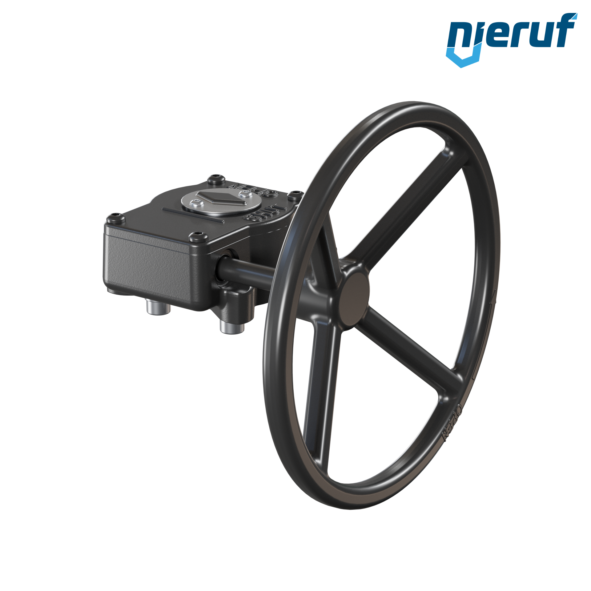 worm gear HB03 made of cast iron with wheel size 1 ISO5211 F07 stem 17mm square diagonal