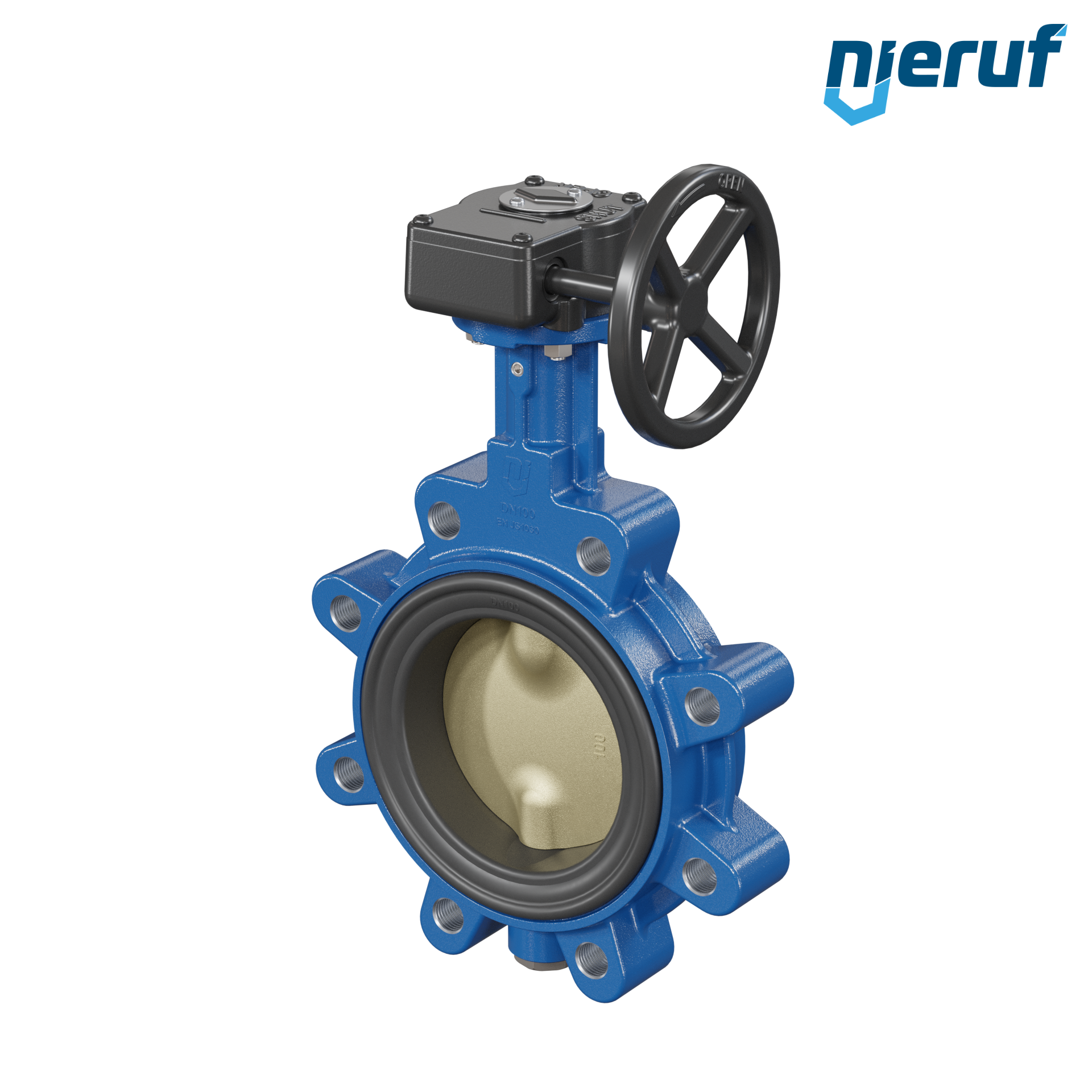 valvola a farfalla per l'acqua di mare DN 100 PN10-PN16 AK16 volantino