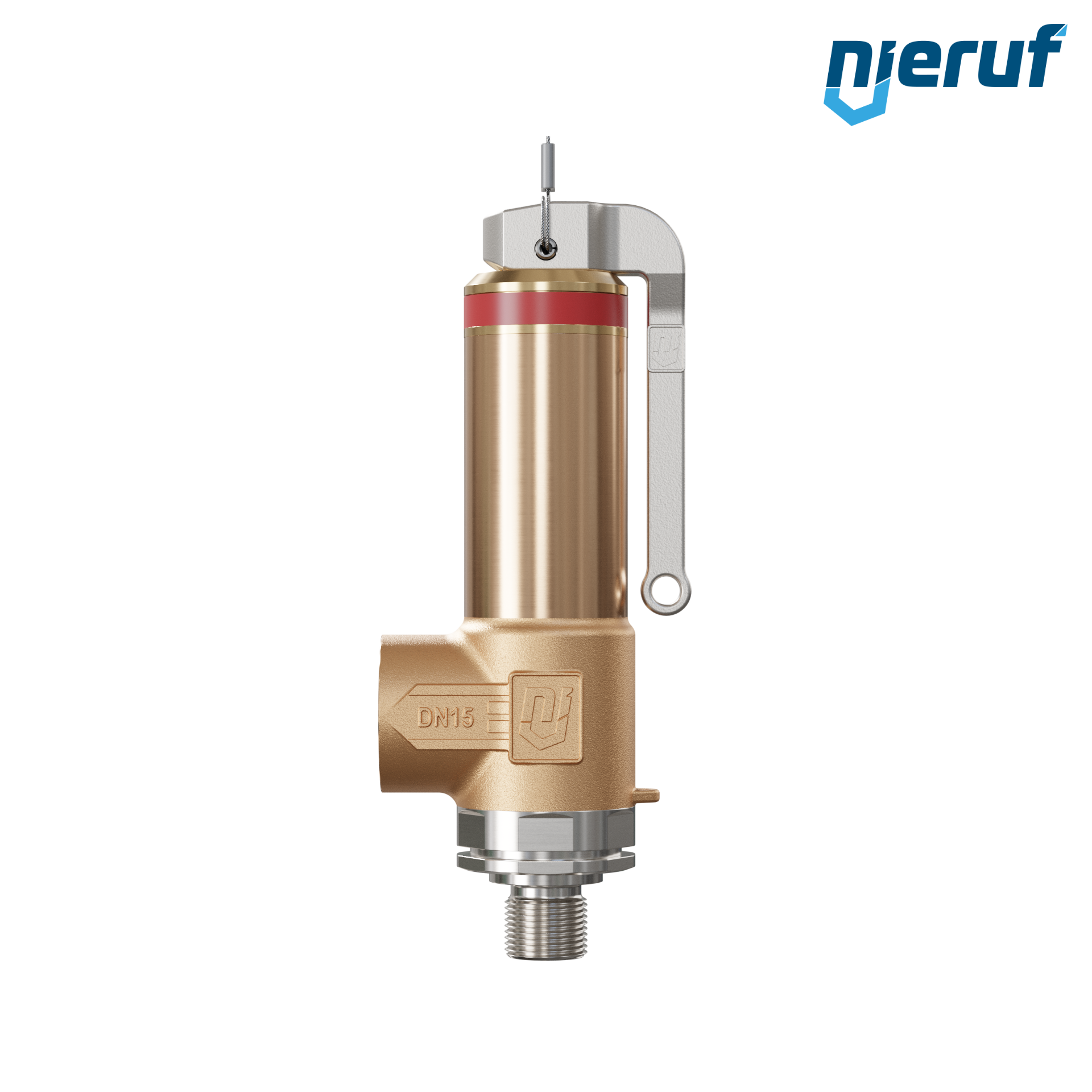 Kriogeniczny zawór bezpieczeństwa Dźwignia DN8 1/4" GZ x 1/2" GW SV18, stal nierdzewna & brąz PTFE