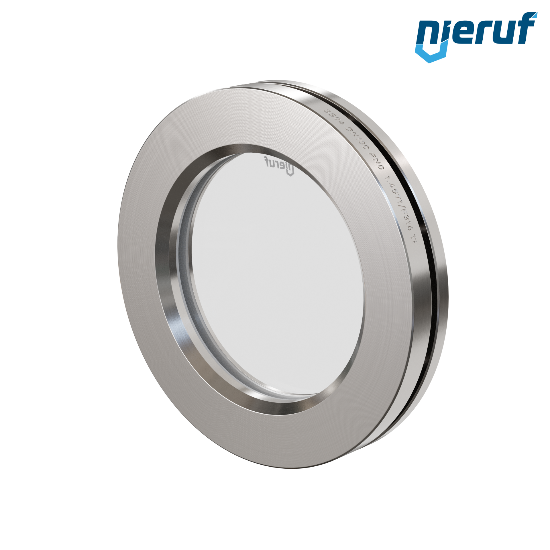 oblò di osservazione per serbatoi DN100 BS04 acciaio inossidabile 1.4571 PTFE vetro borosilicato 0,0 bar