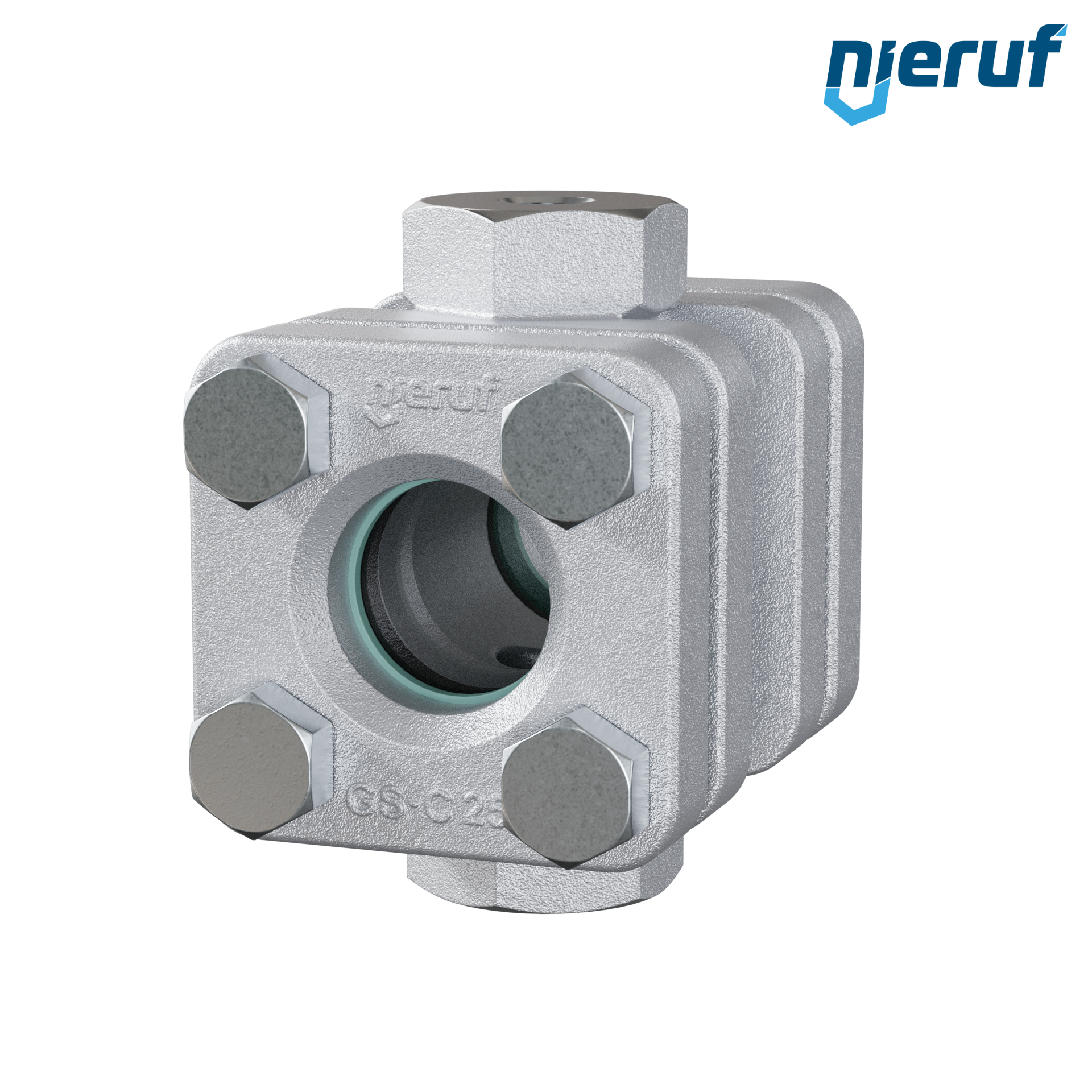 oblò di osservazione / specola visiva G 1/4" pollici acciaio fuso vetro borosilicato