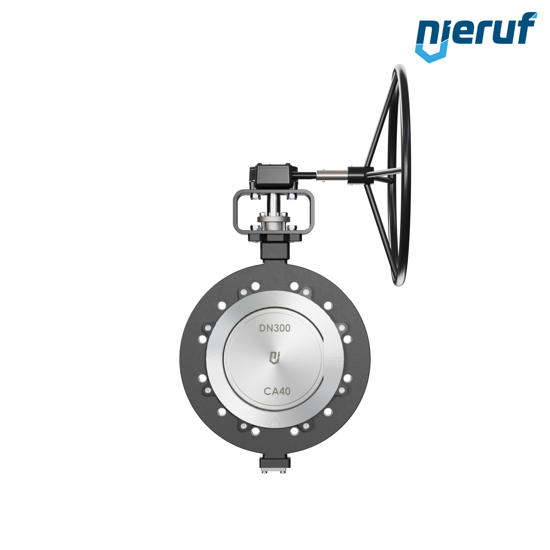 Double offset butterfly-valve AK12 DN 300 PN16 worm gear