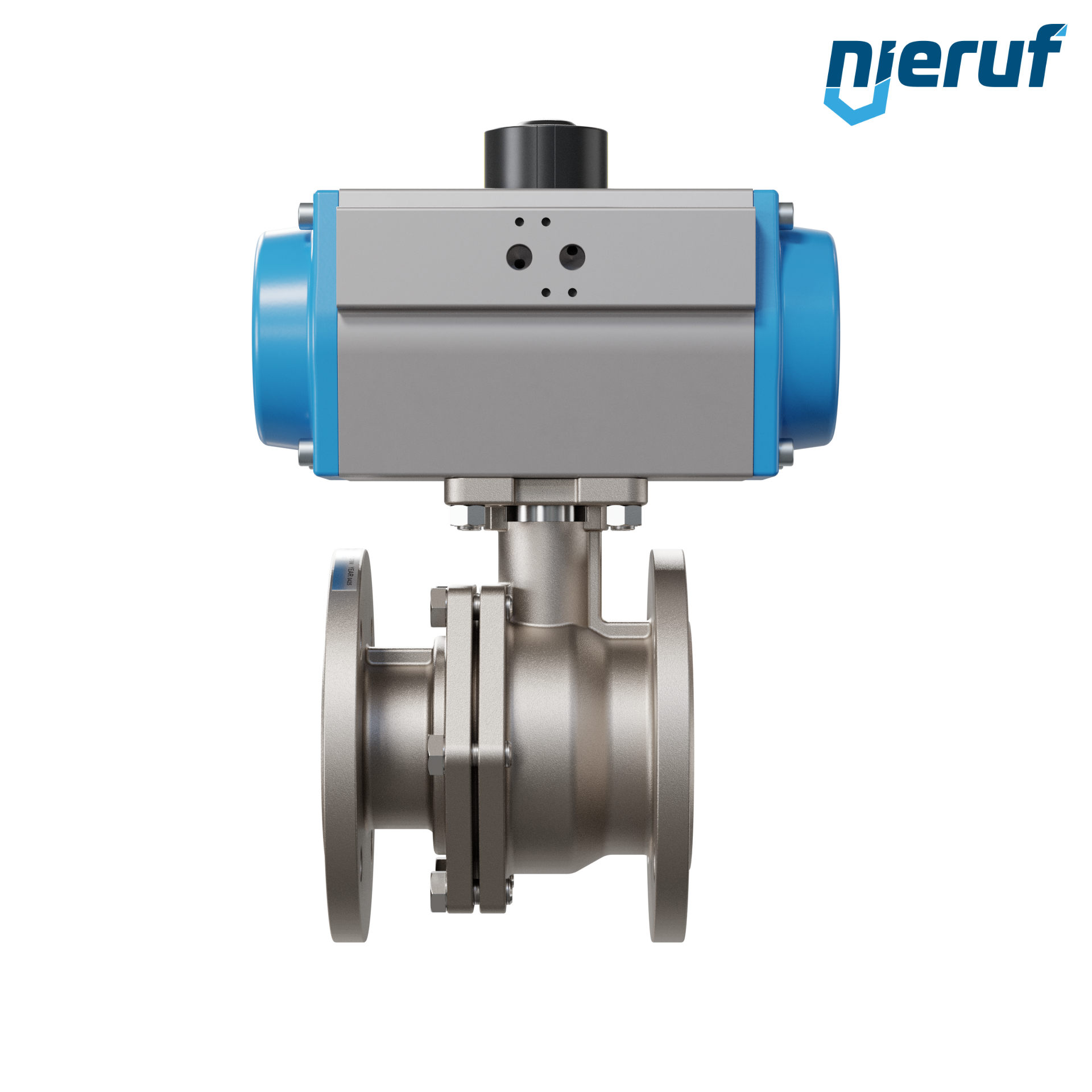 valvola a sfera flangiata DN65 PK05 azionamento rotativo pneumatico a semplice effetto apertura a molla