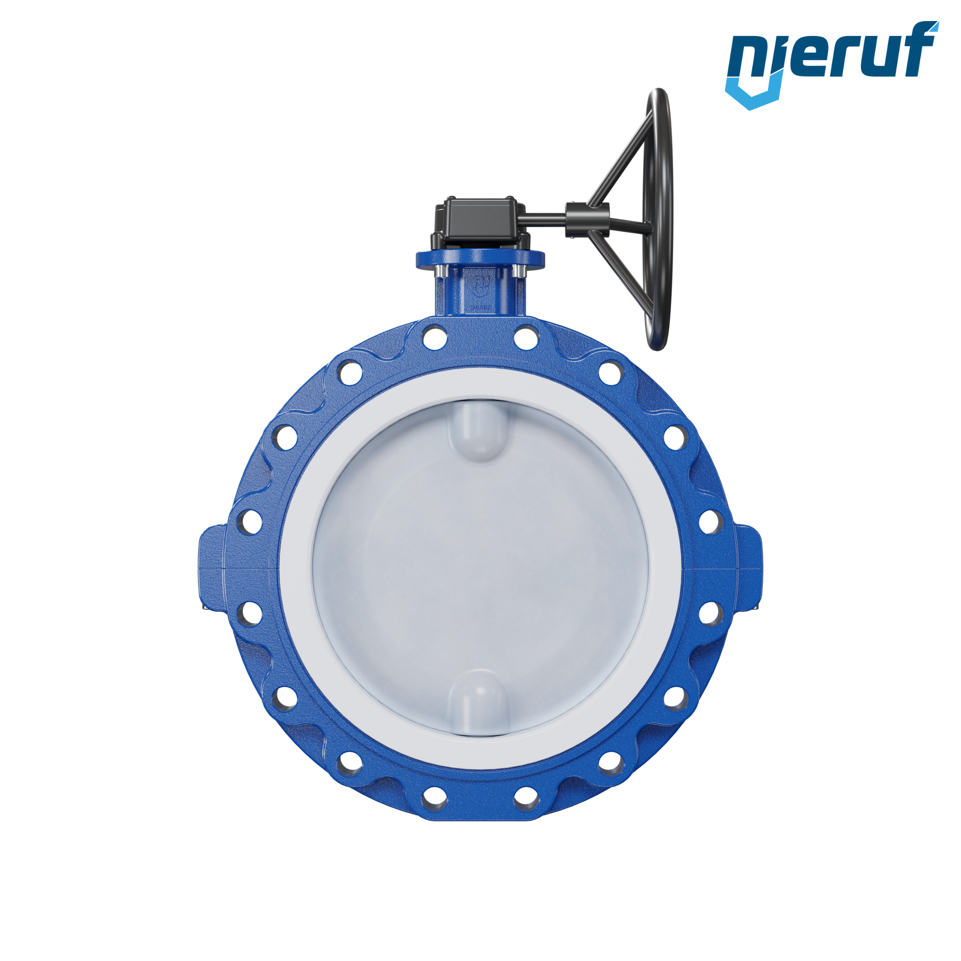 valvola a farfalla PFA PTFE AK09 DN400 ANSI150 volantino manuale inserto in FKM