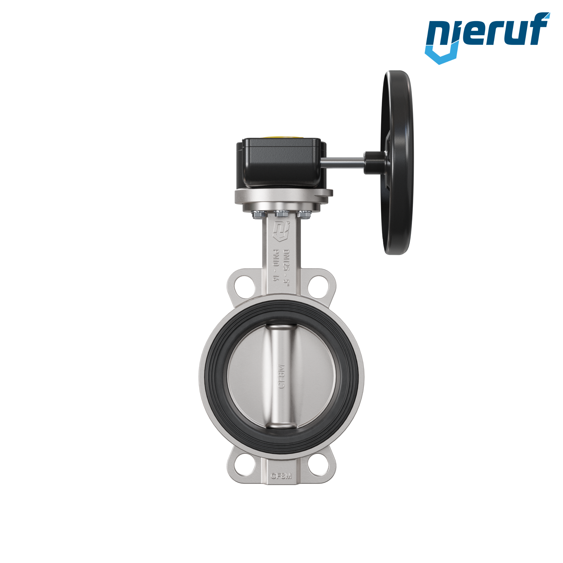 valvola a farfalla in acciaio inossidabile DN 125 PN16 AK08 EPDM volantino