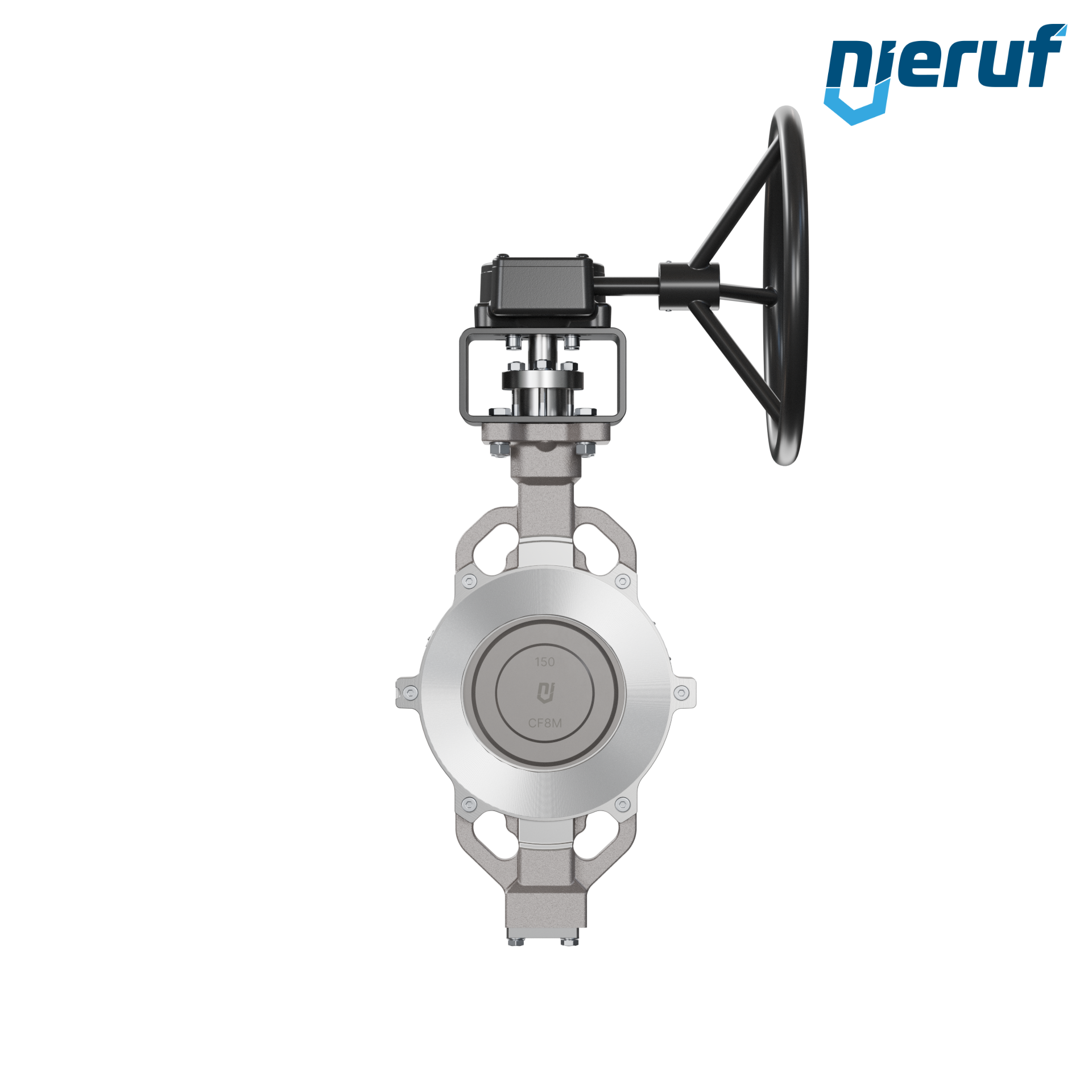 valvola a farfalla triplo eccentrico acciaio inox AK13 DN 150 PN10-40 ANSI150-300 volantino