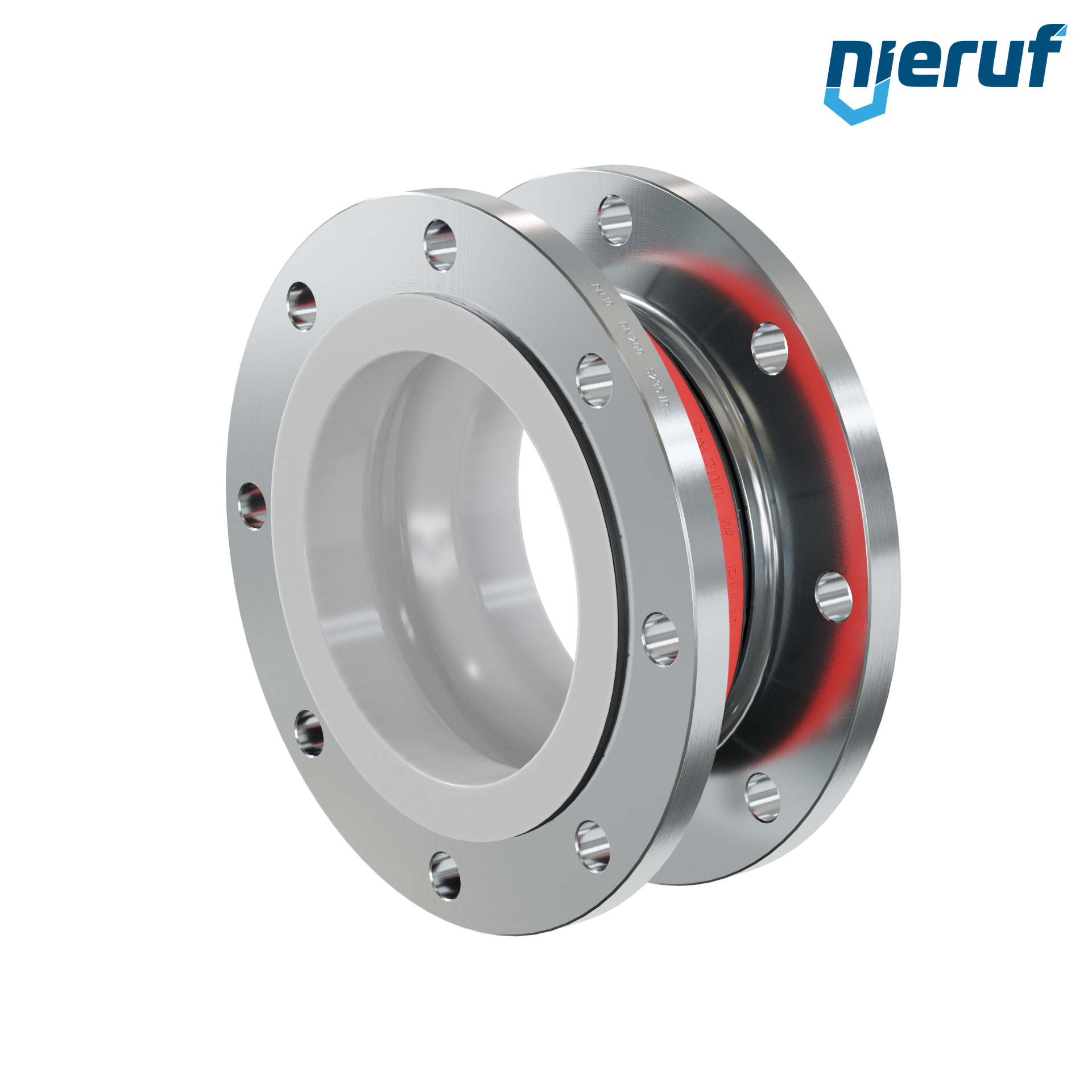 Compensatore rivestimento in PTFE DN200 versione KP04 flange in acciaio EPDM