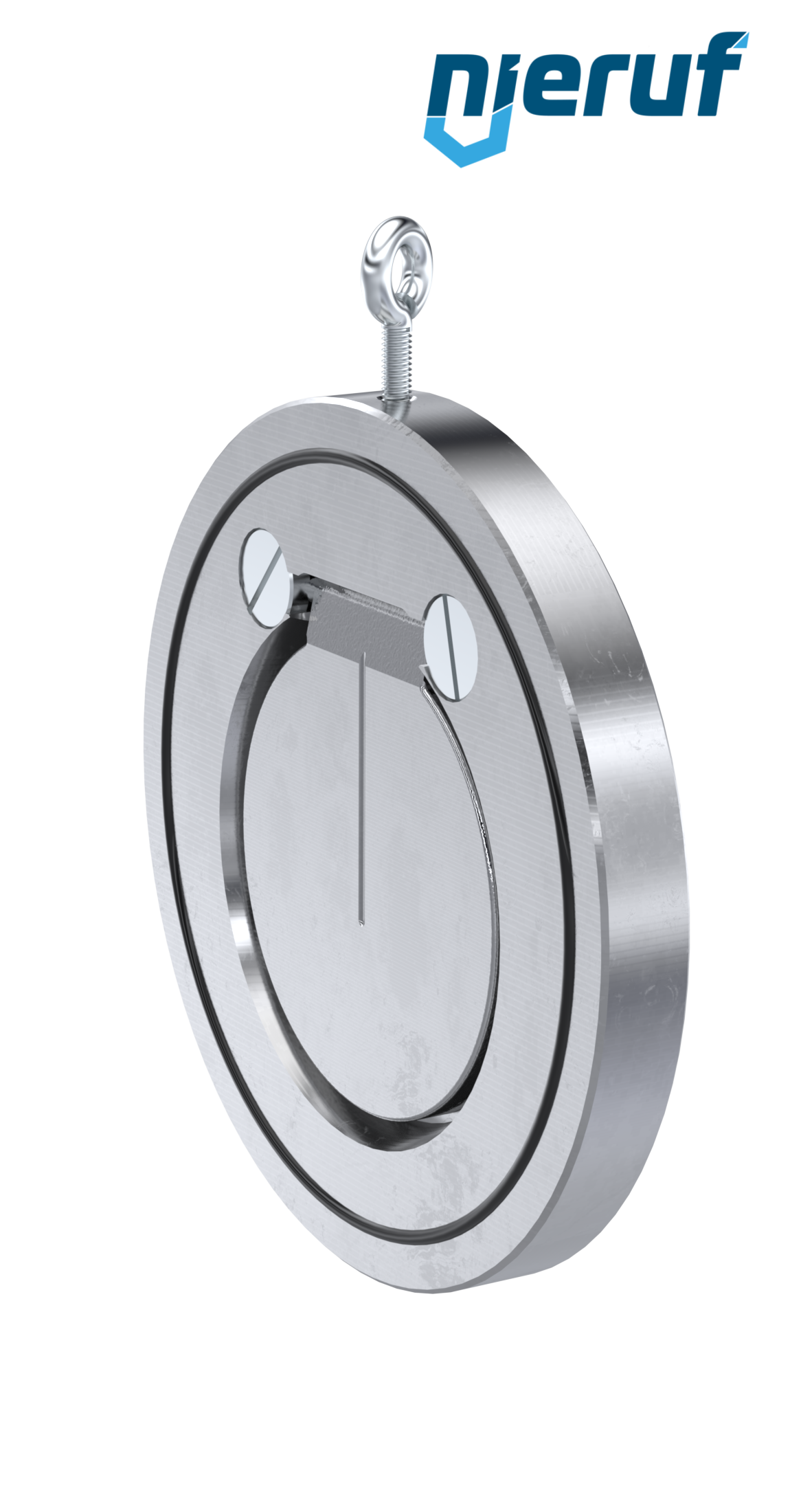 Zwischenflansch-Rückschlagklappe DN100 ZR02 Edelstahl 1.4408 FKM (Viton)