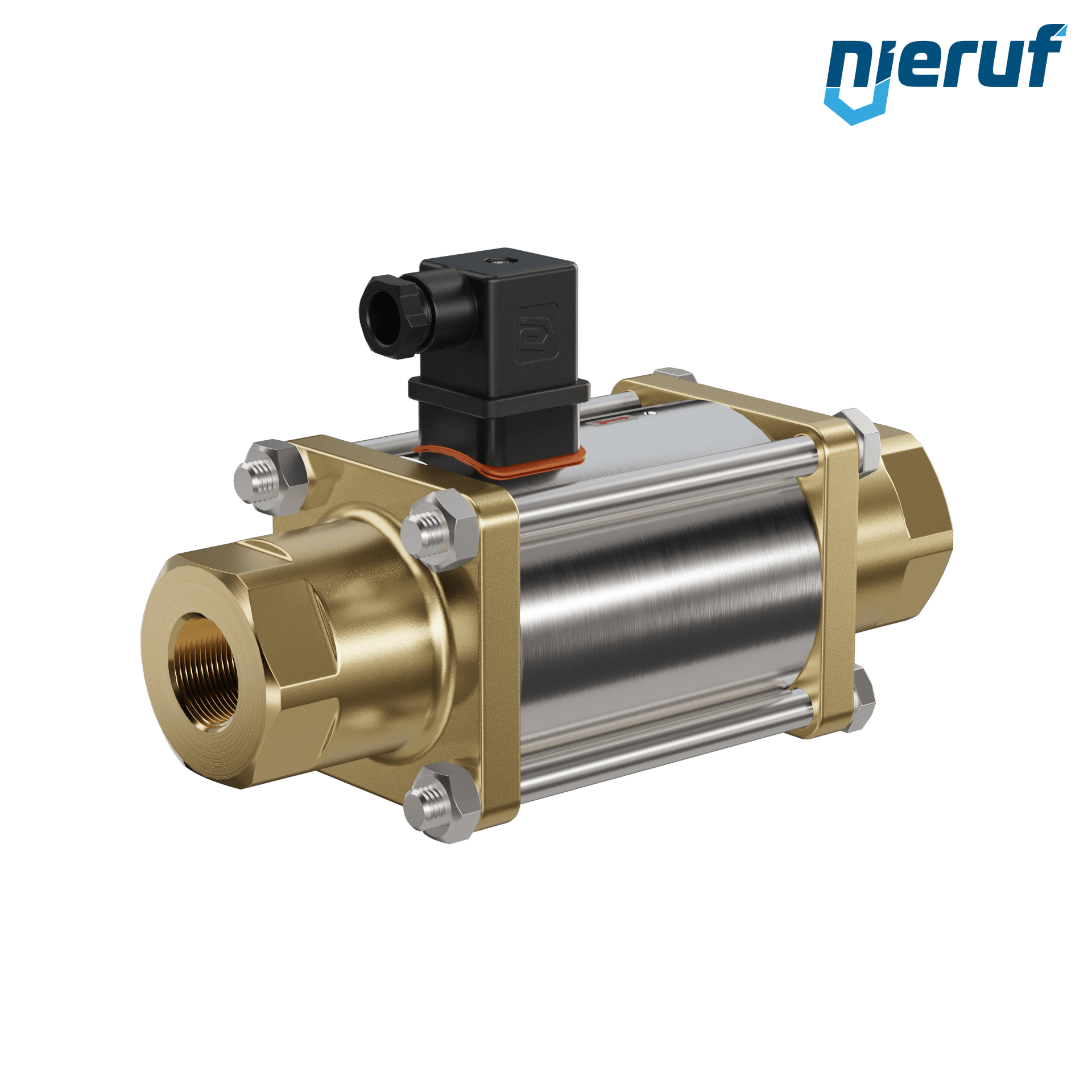 valvola coassiale 3/4" pollici filettatura interna - DN20 ottone 24V DC NO - per applicazione con acqua