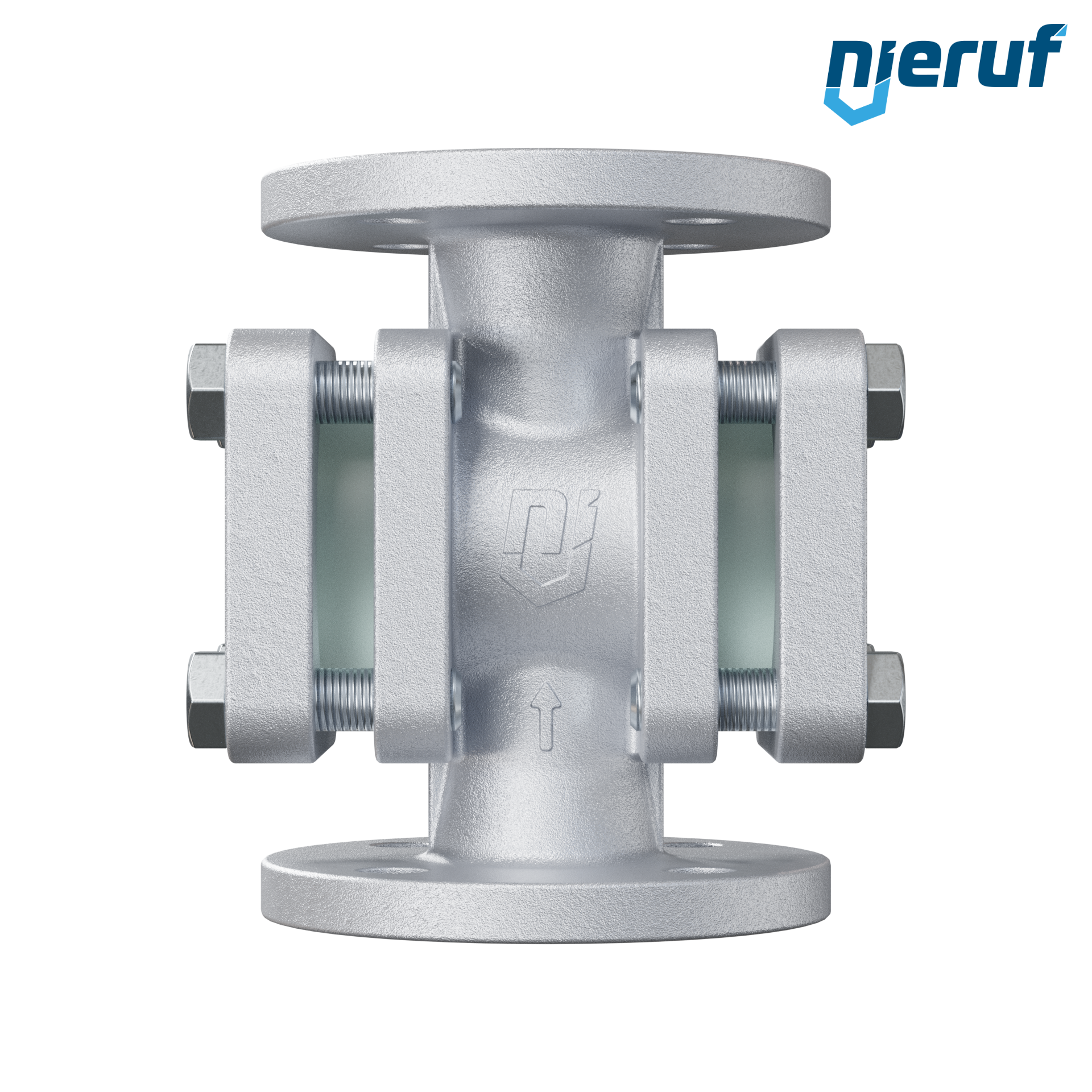 Specola visiva flangiata DN40 - 1 1/2" pollici acciaio 1.0619 flangia ANSI 300 vetro borosilicato versione con disco