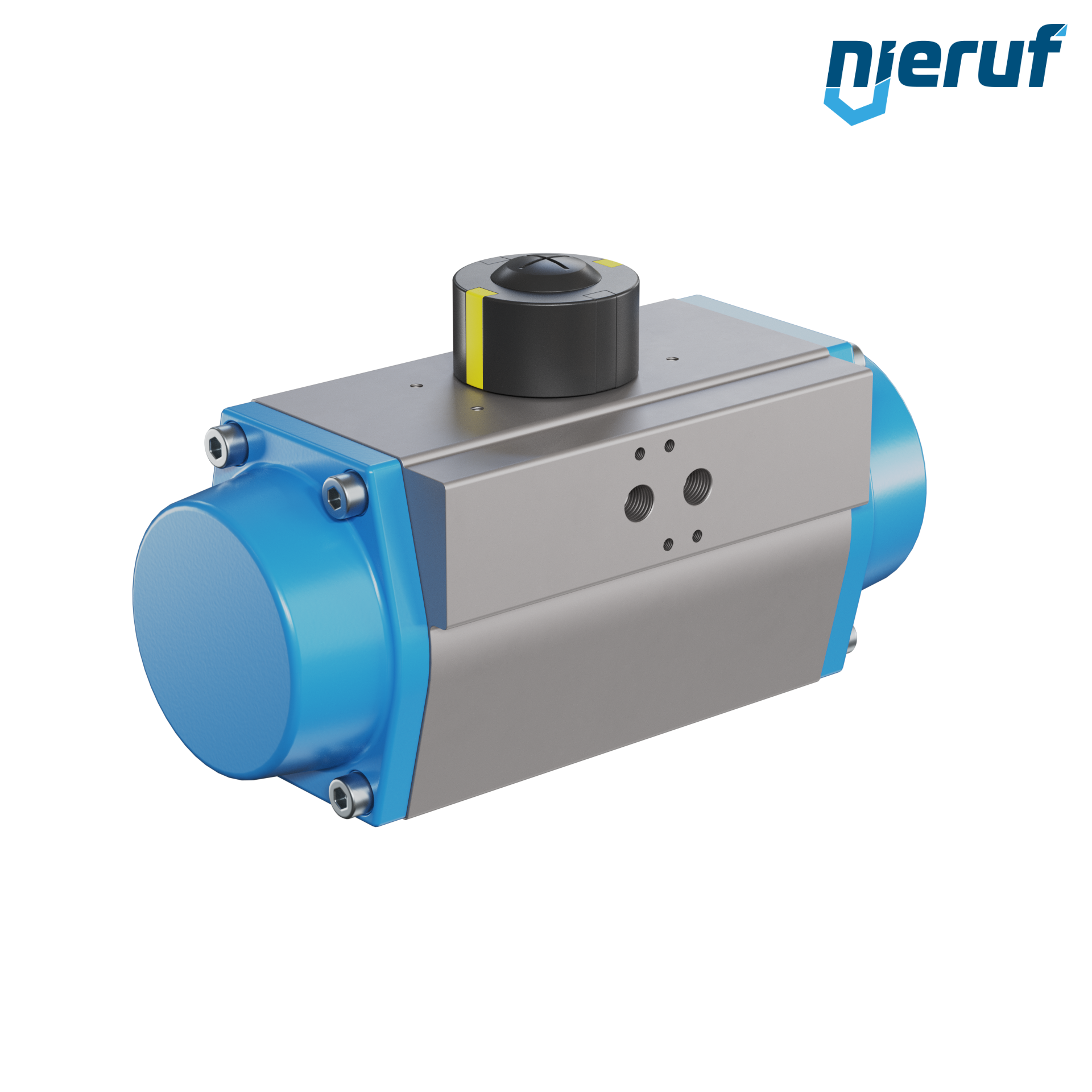 attuatore pneumatico AN02 a singolo effetto, apertura a molla versione per alta temperatura GS-092 90° con 12 molle