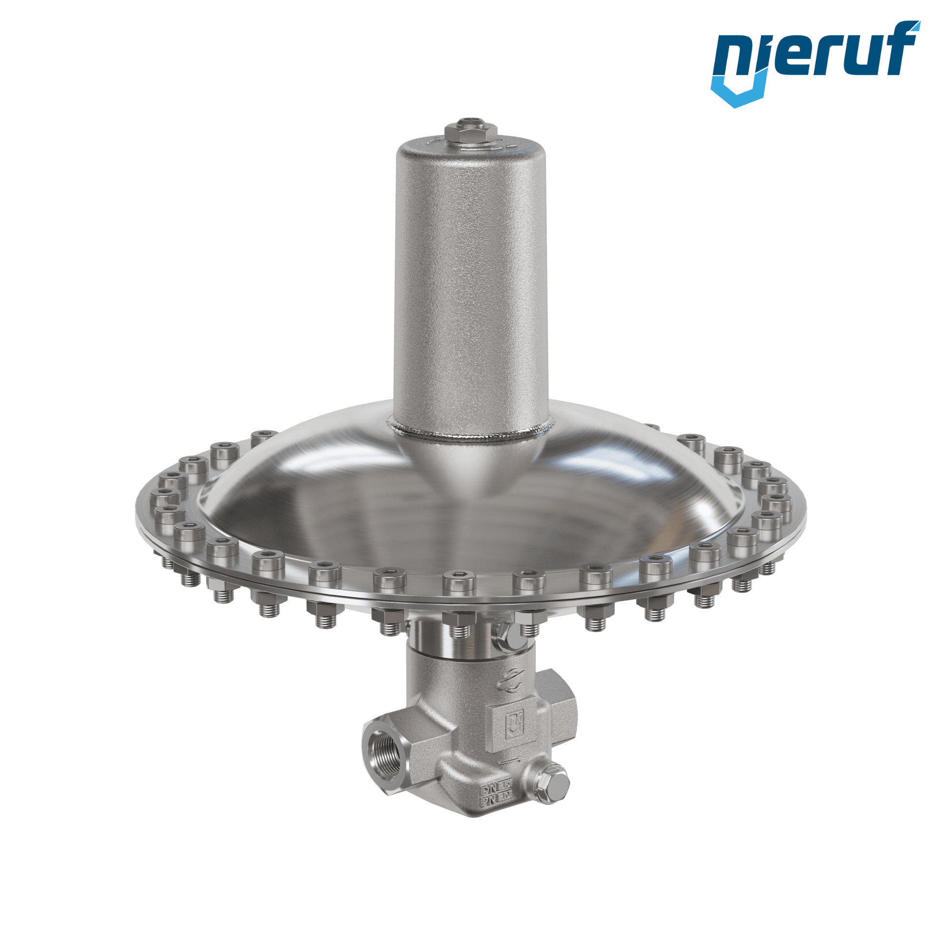 valvola di troppo pieno in millibar 1/2" pollici filettat. int UV18 acciaio inossidabile EPDM / PTFE 50 - 500 mbar