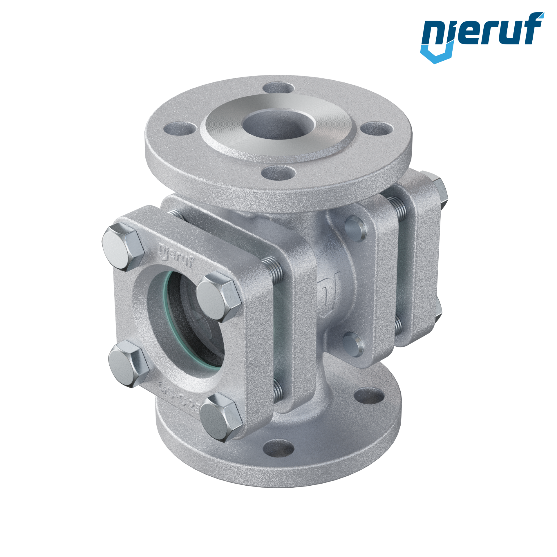 Specola visiva flangiata DN40 - 1 1/2" pollici acciaio 1.0619 flangia ANSI 300 vetro borosilicato versione con disco