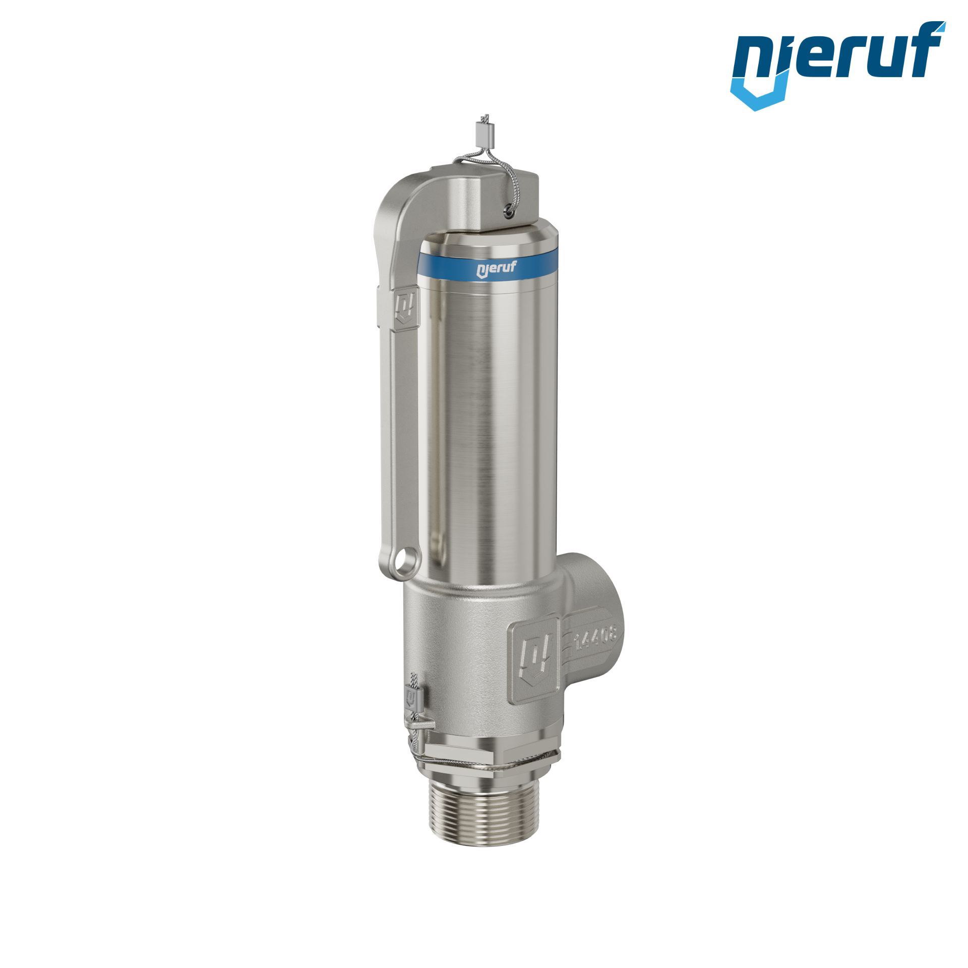 valvola di sicurezza criogenica DN15 3/4" M x 3/4" F SV14, acciaio inox PTFE, con leva