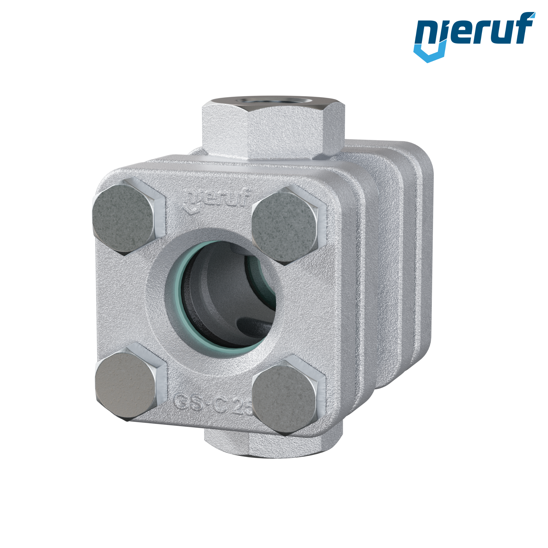 oblò di osservazione / specola visiva G 1/2" pollici acciaio fuso vetro borosilicato