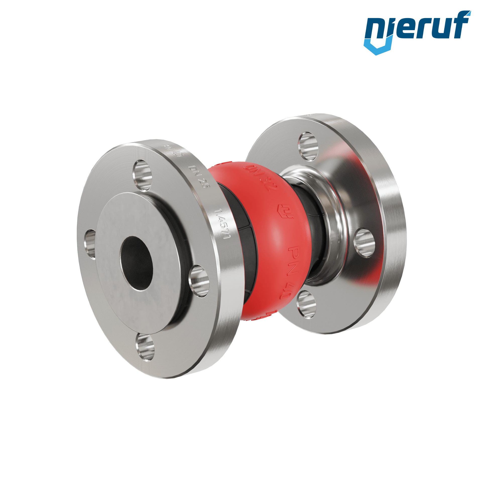 Compensatore piastra di rinforzo DN25 versione KP04 flange in acciaio inox EPDM