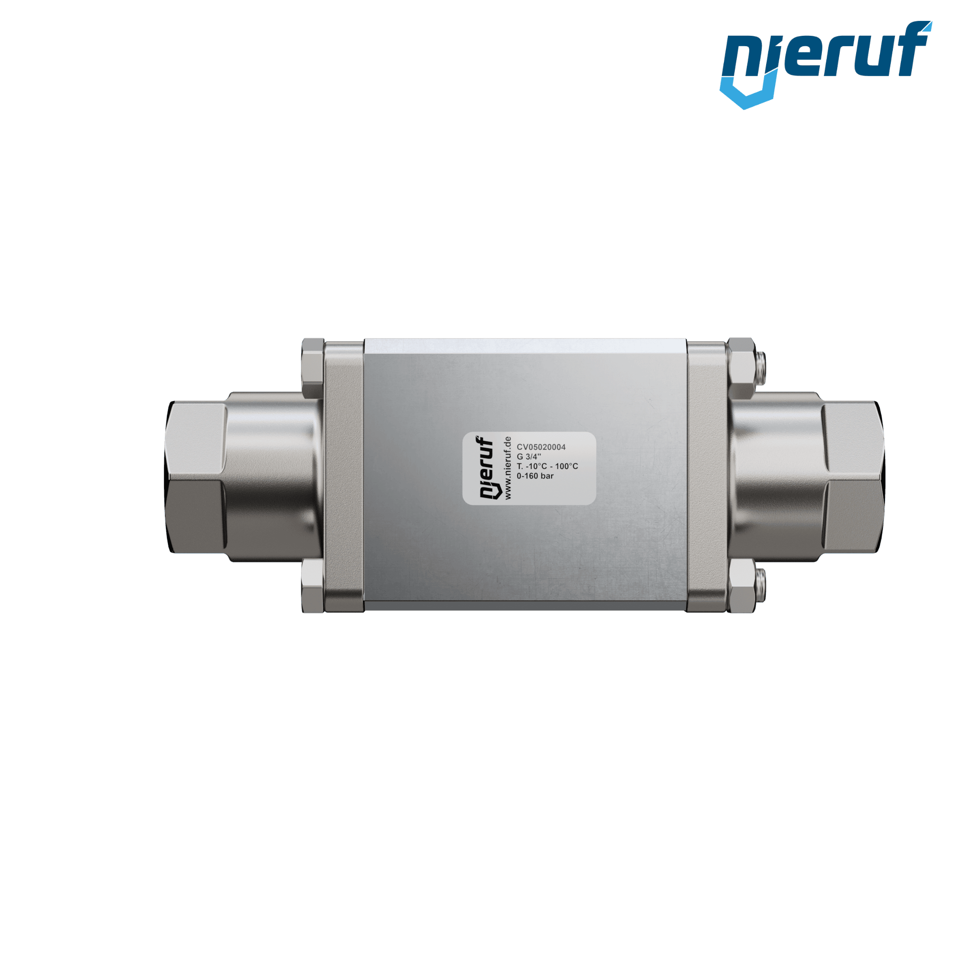valvola coassiale a 2/2 vie CV05 3/4" pollici filettatura interna - DN20 acciaio inossidabile max. 160 bar NC