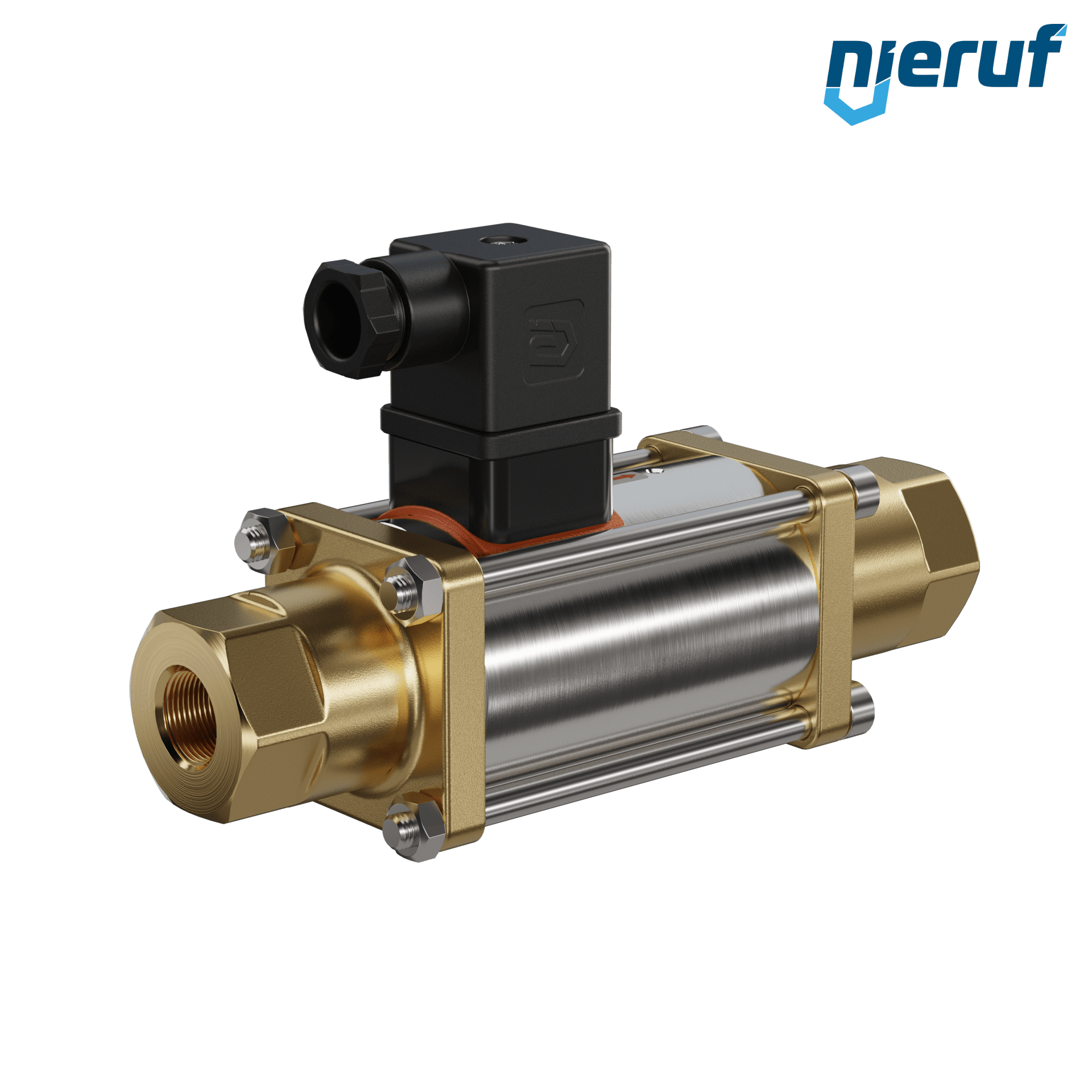 valvola coassiale a 3/2 vie 3/8" pollici filettatura interna - DN10 ottone 230V AC NO - per applicazione con acqua