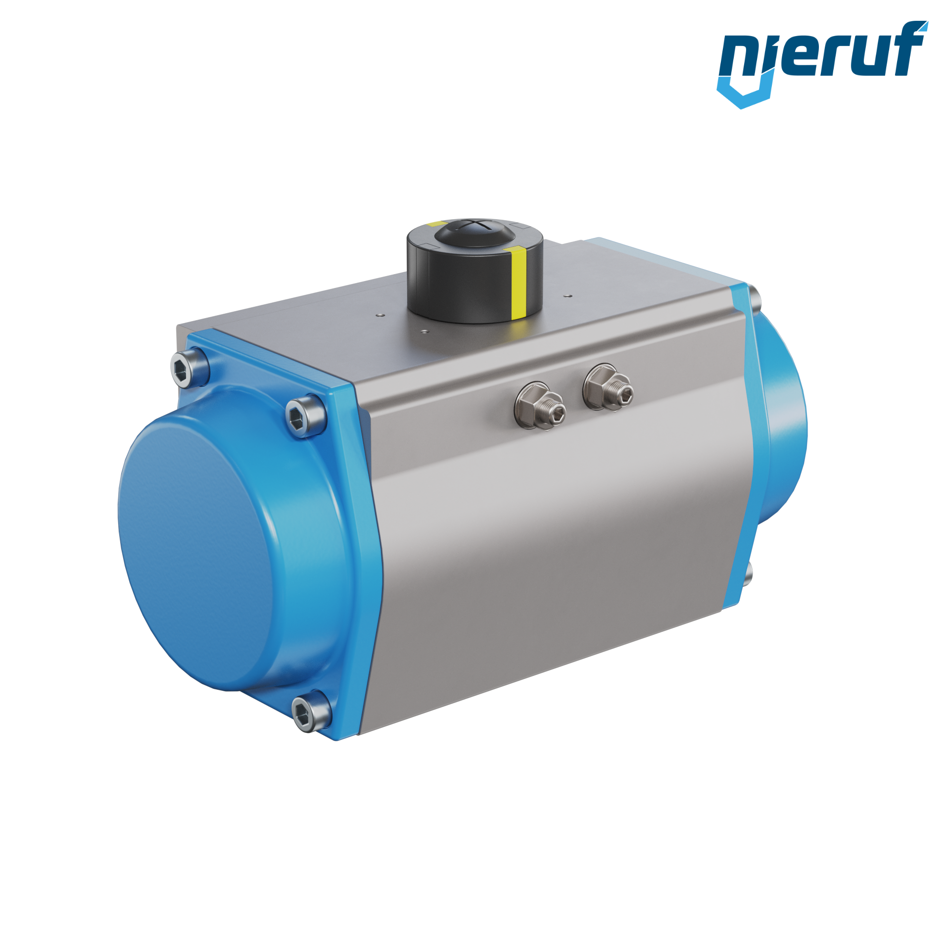attuatore pneumatico AN02 a singolo effetto, chiusura a molla versione per alta temperatura GS-125 90° con 12 molle
