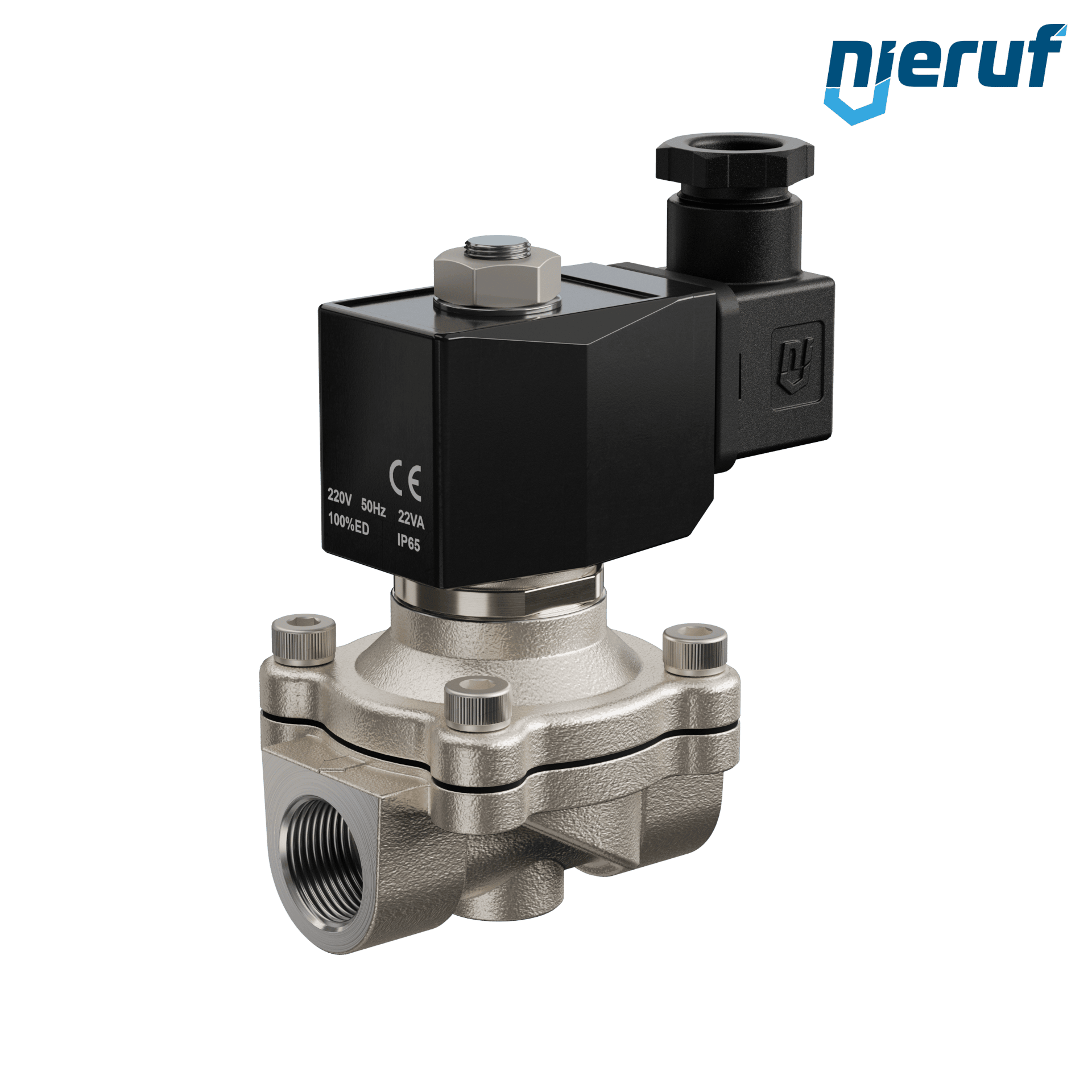elettrovalvola DN16 G 1/2" pollici acciaio inossidabile EV06 NBR 230V 50Hz