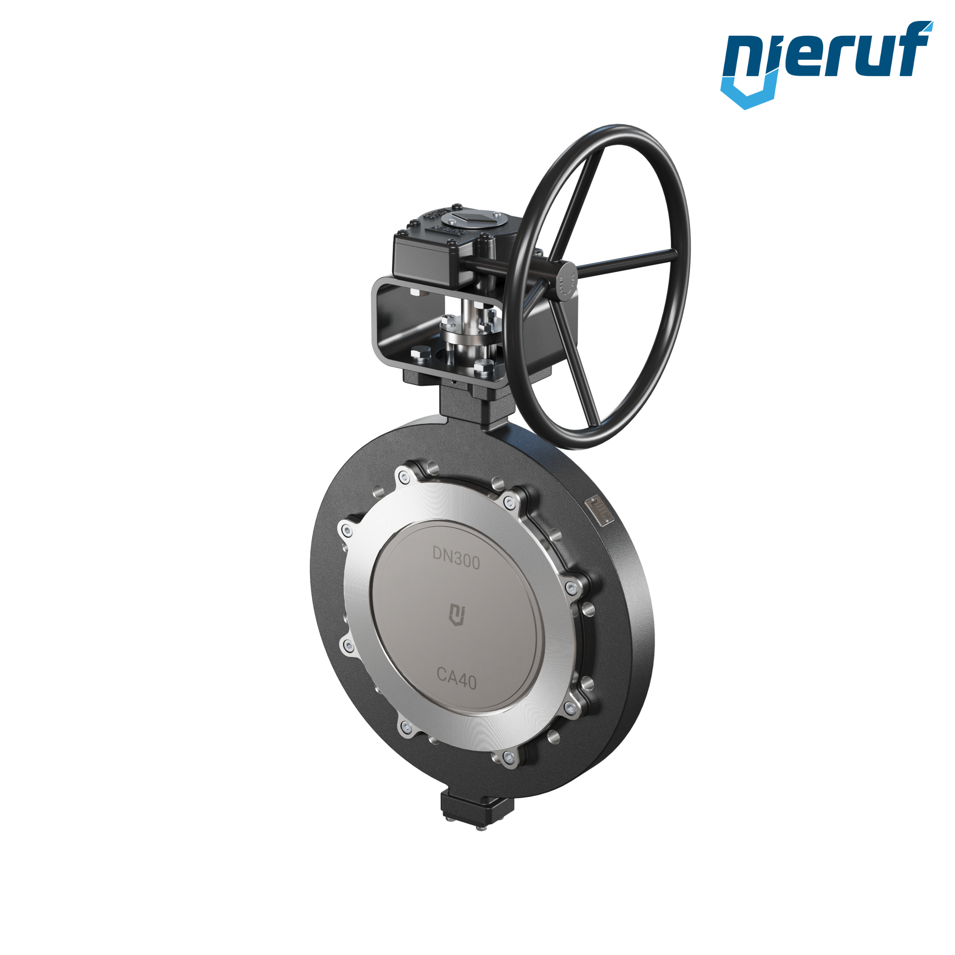 valvola a farfalla triplo eccentrico acciaio fuso AK14 DN 300 PN10 volantino