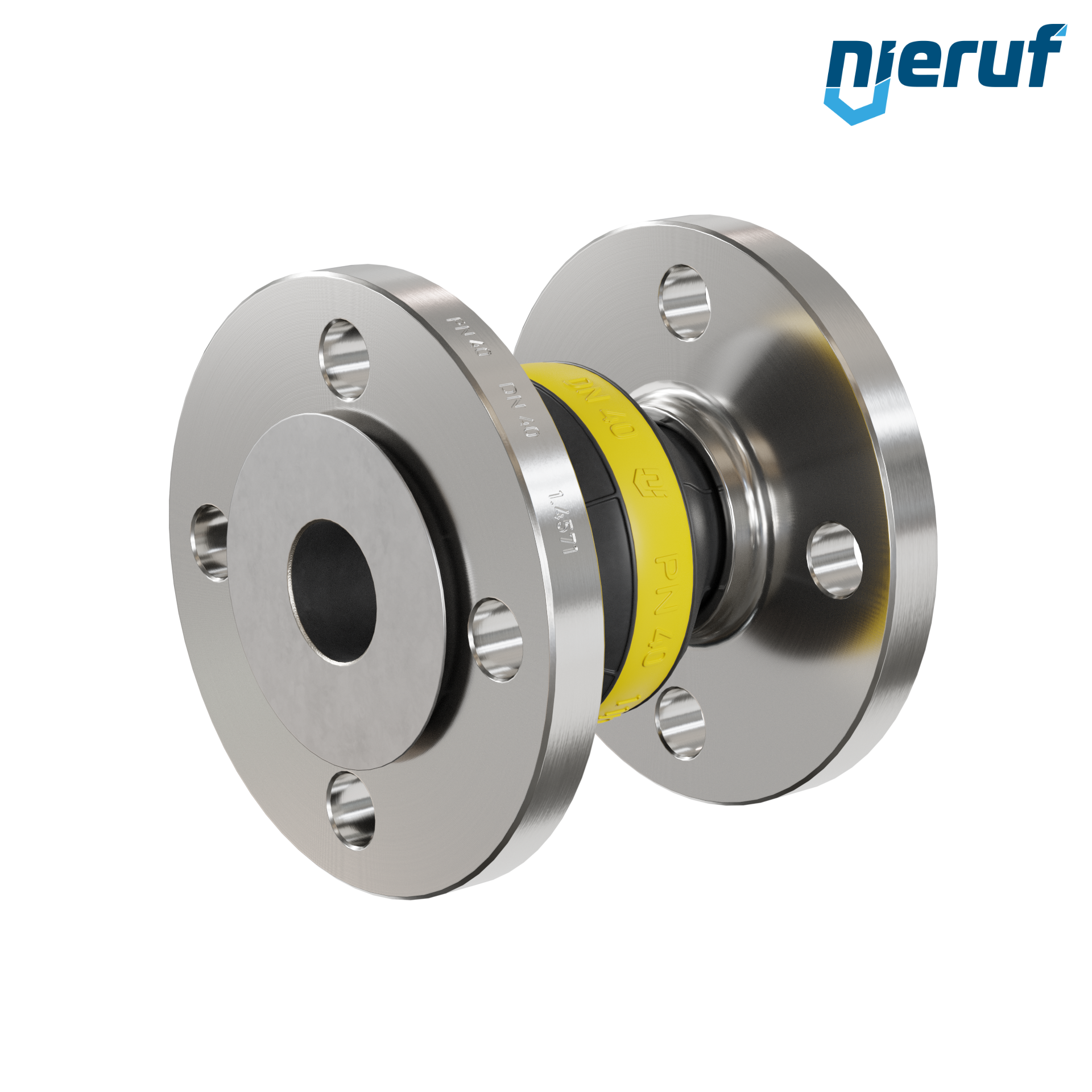 Compensatore piastra di rinforzo DN40 versione KP04 flange in acciaio inox NBR