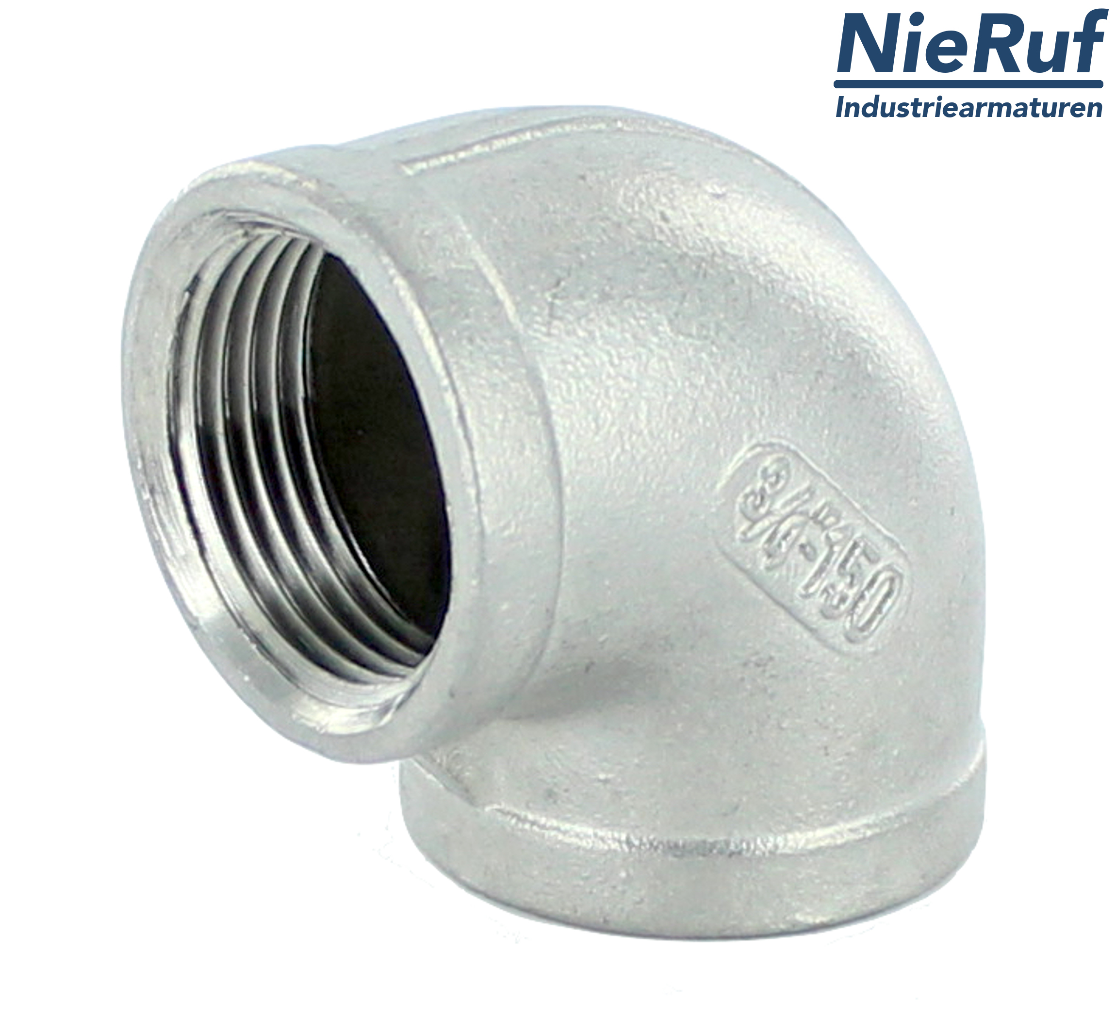 Codo de 3/4" de acero inoxidable 316 de 90°